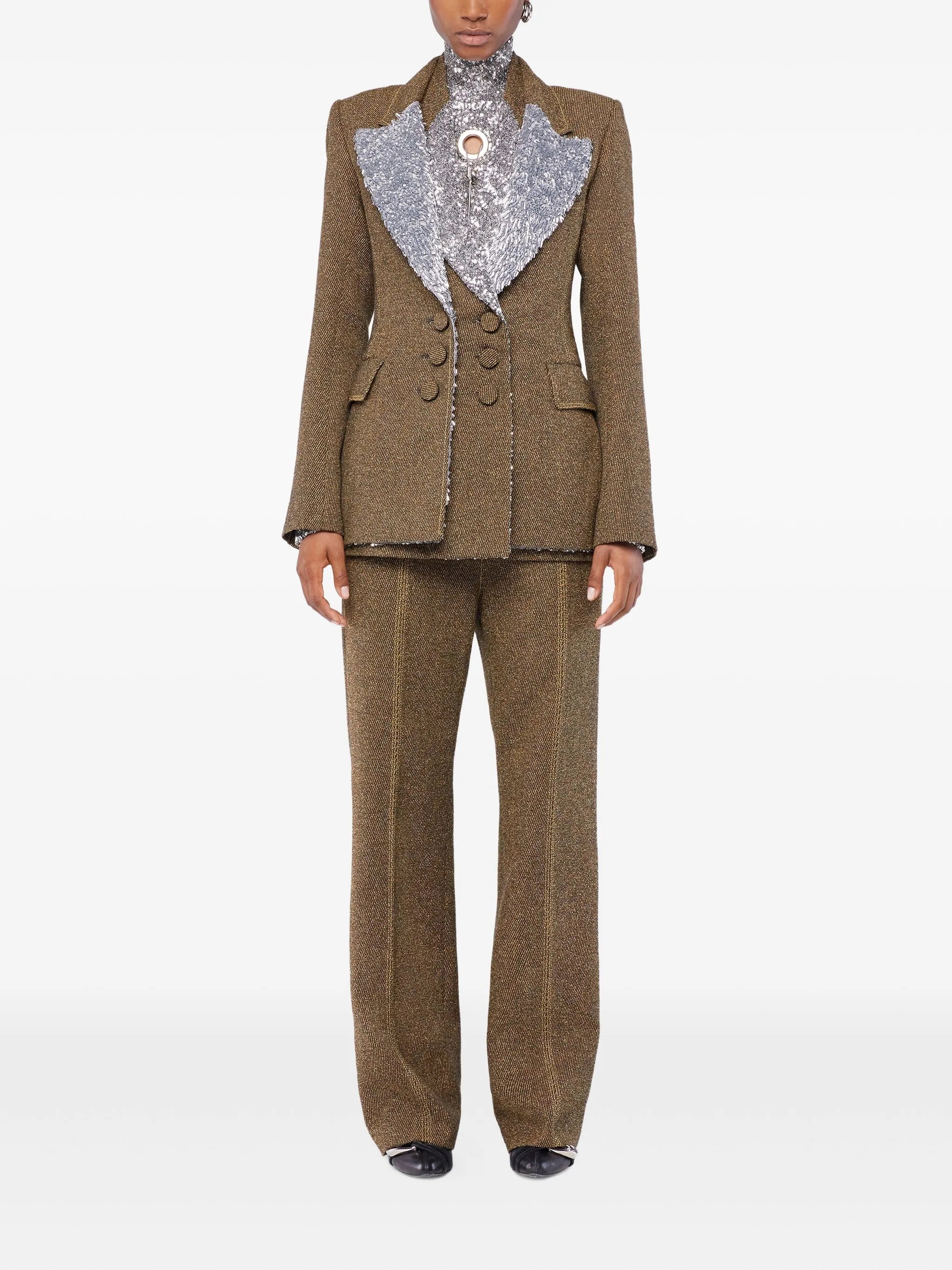 cut-out long-sleeved top
