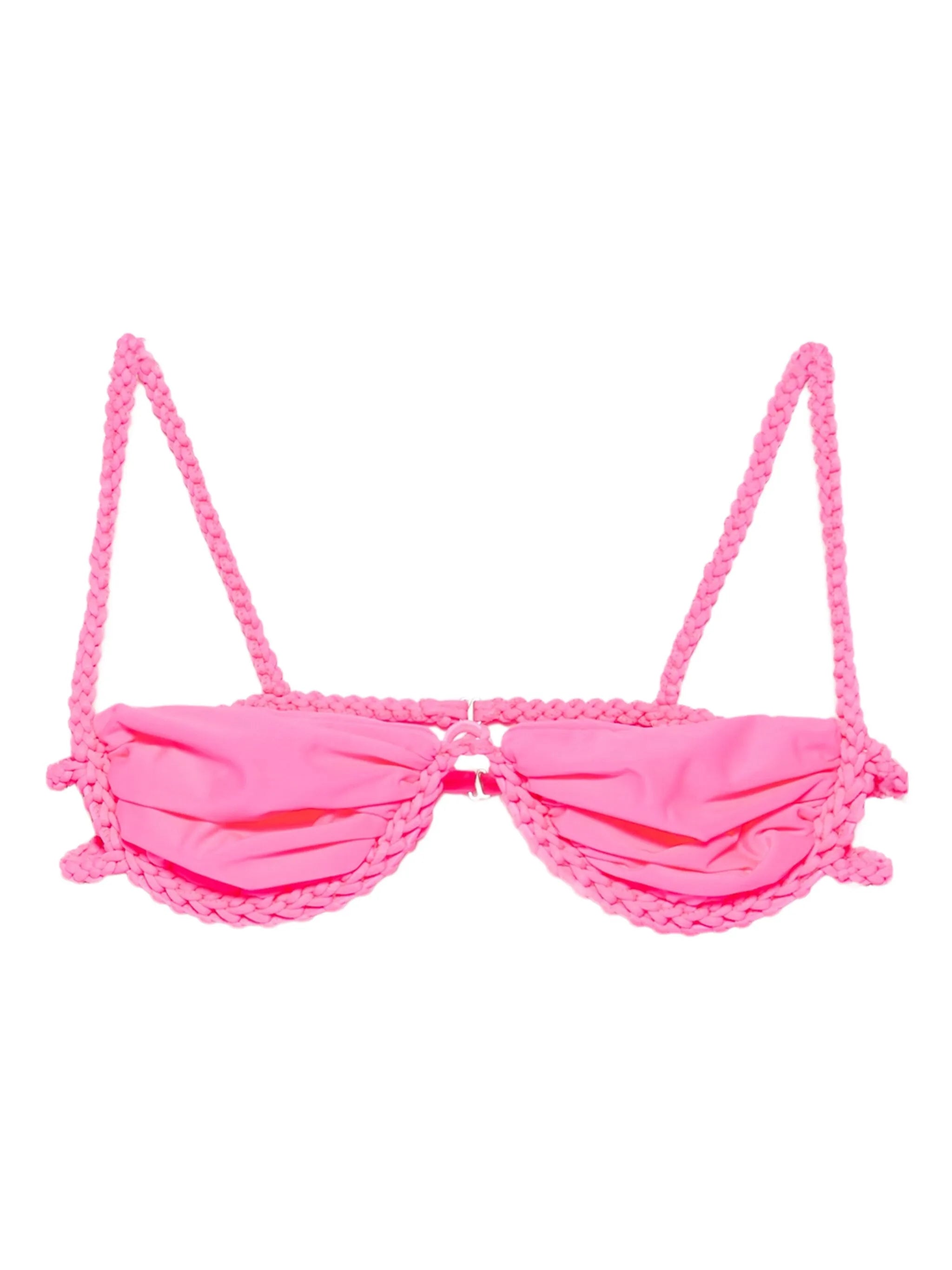 braided-trim bikini top