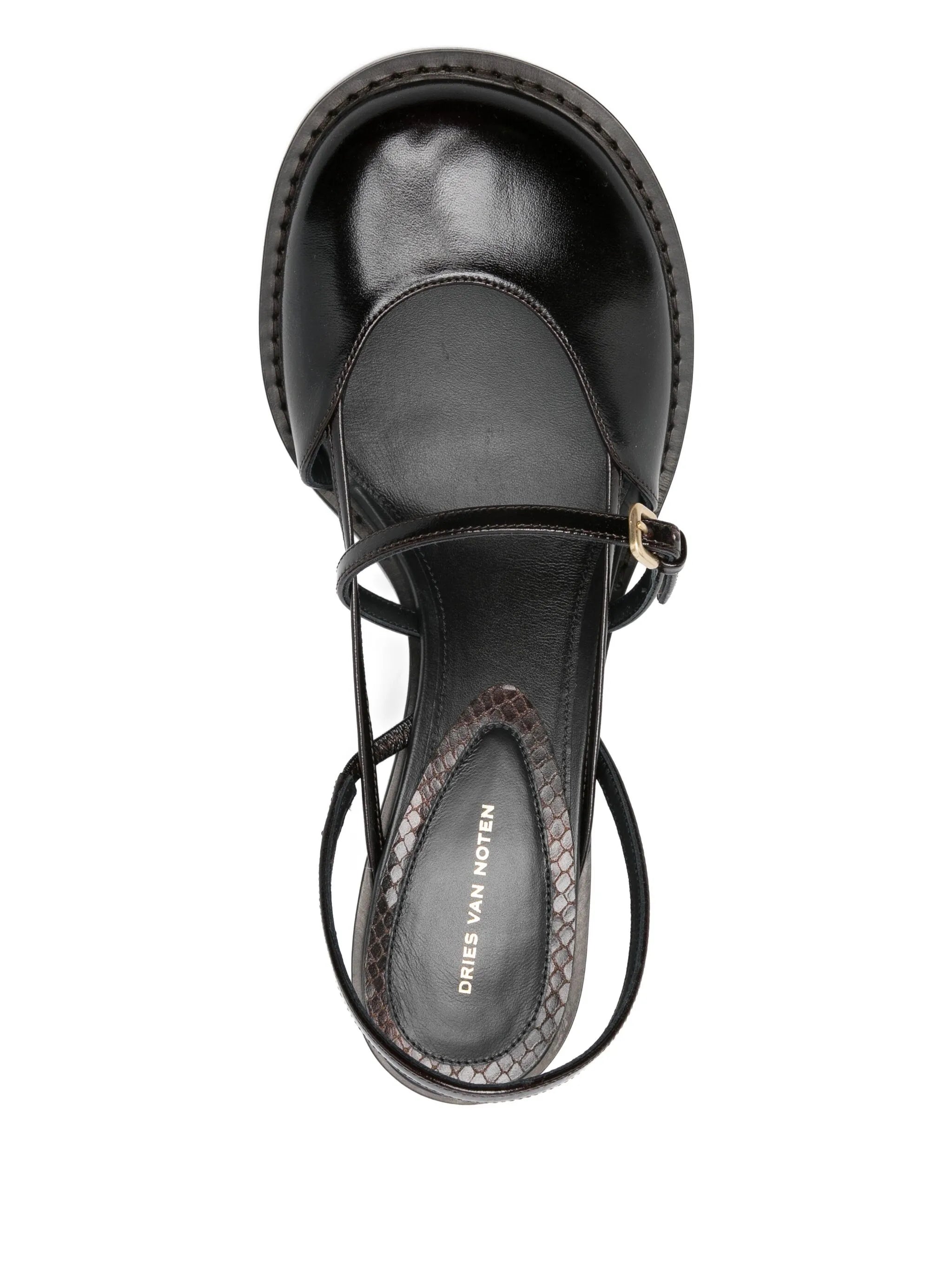 65mm slingback buckled pumps