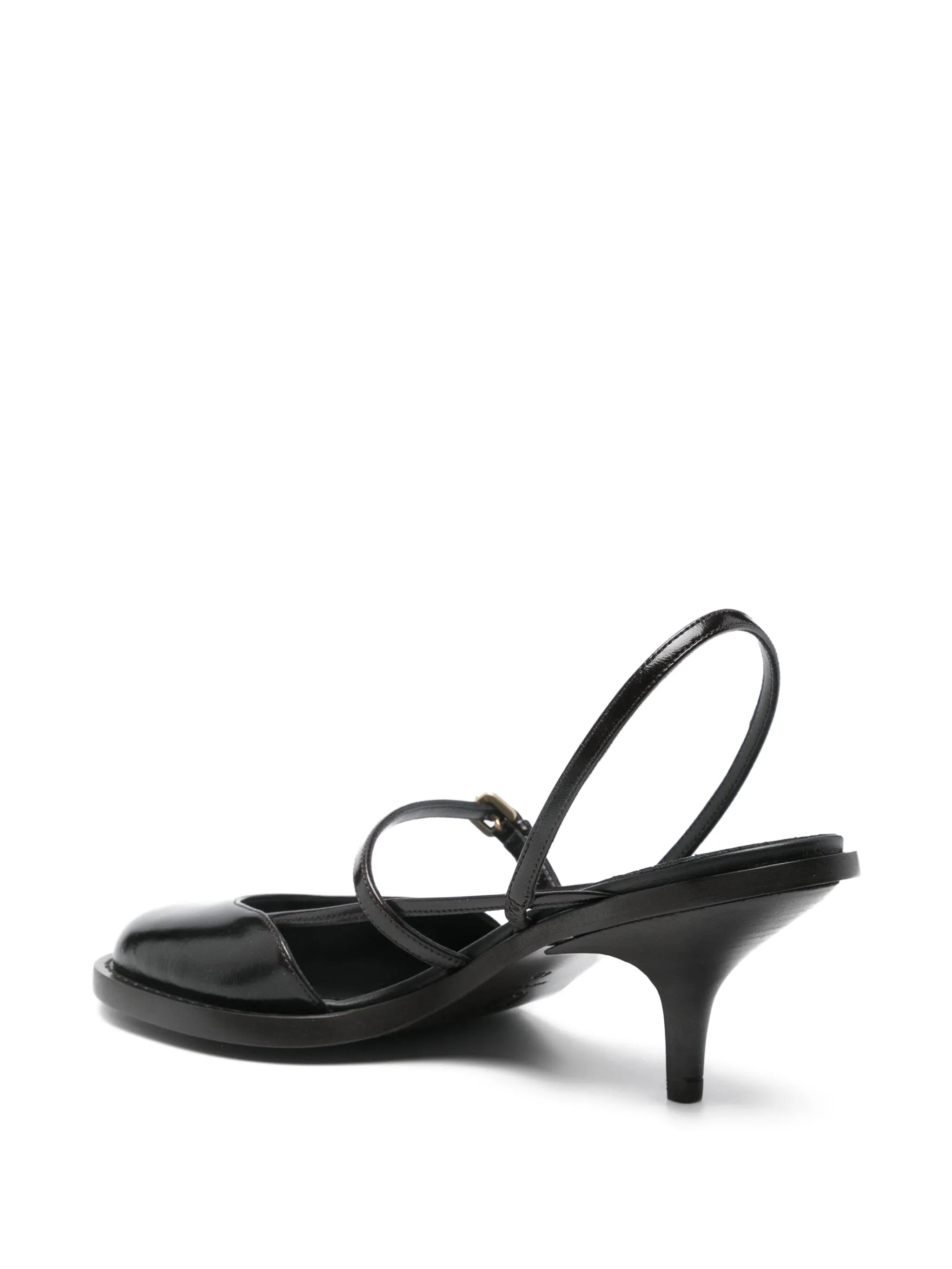 65mm slingback buckled pumps