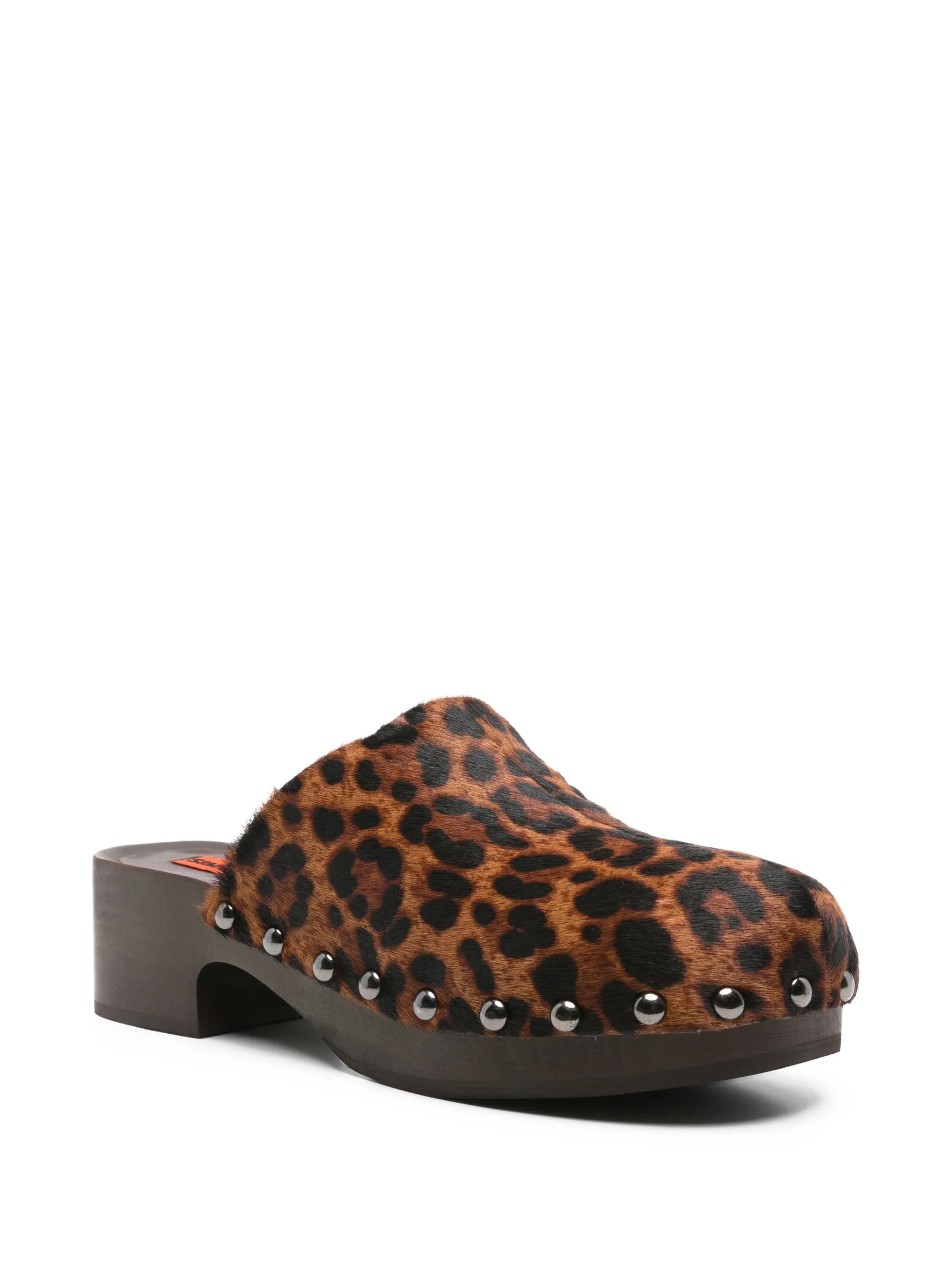 leopard-print heeled mules