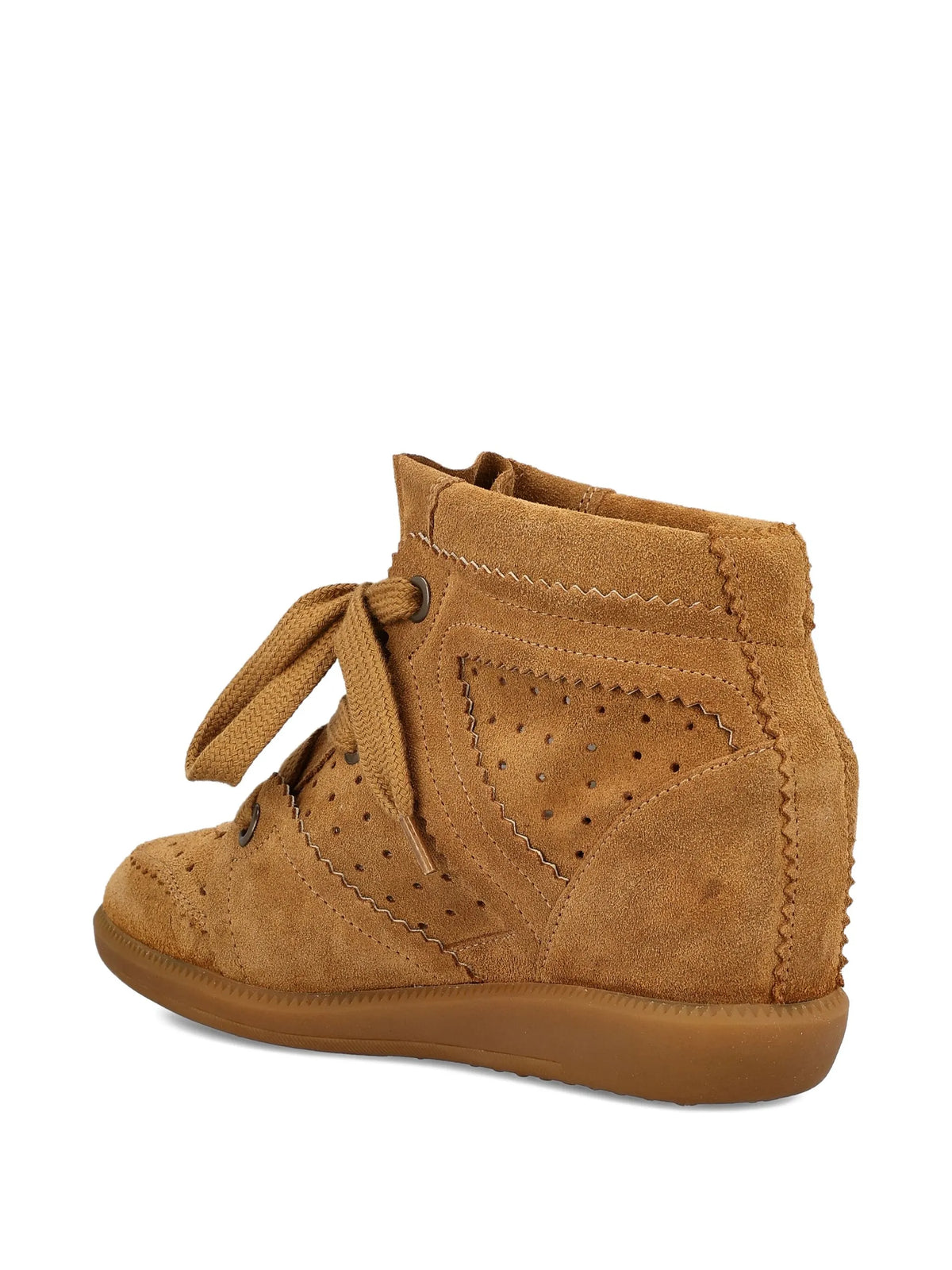 perforated wedge boots