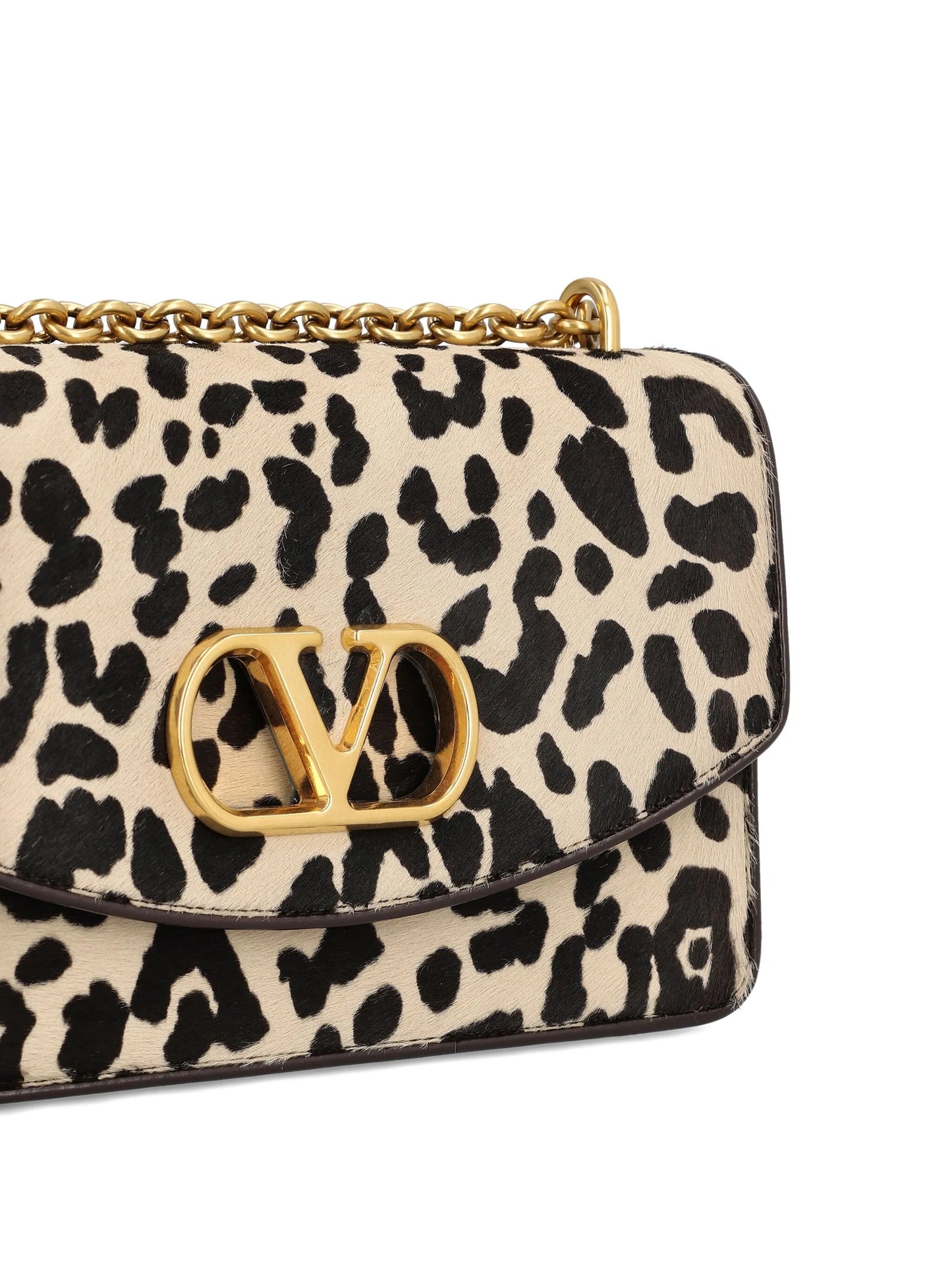 leopard-print VLogo shoulder bag