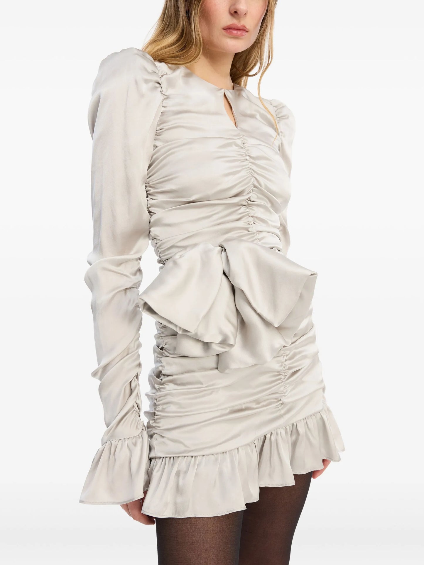 bow ruffled dress