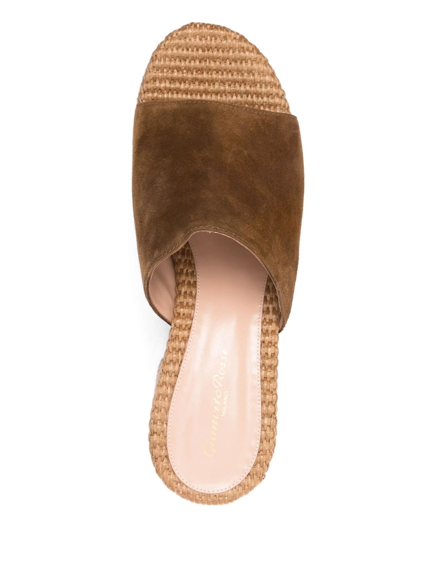platform suede mule sandals