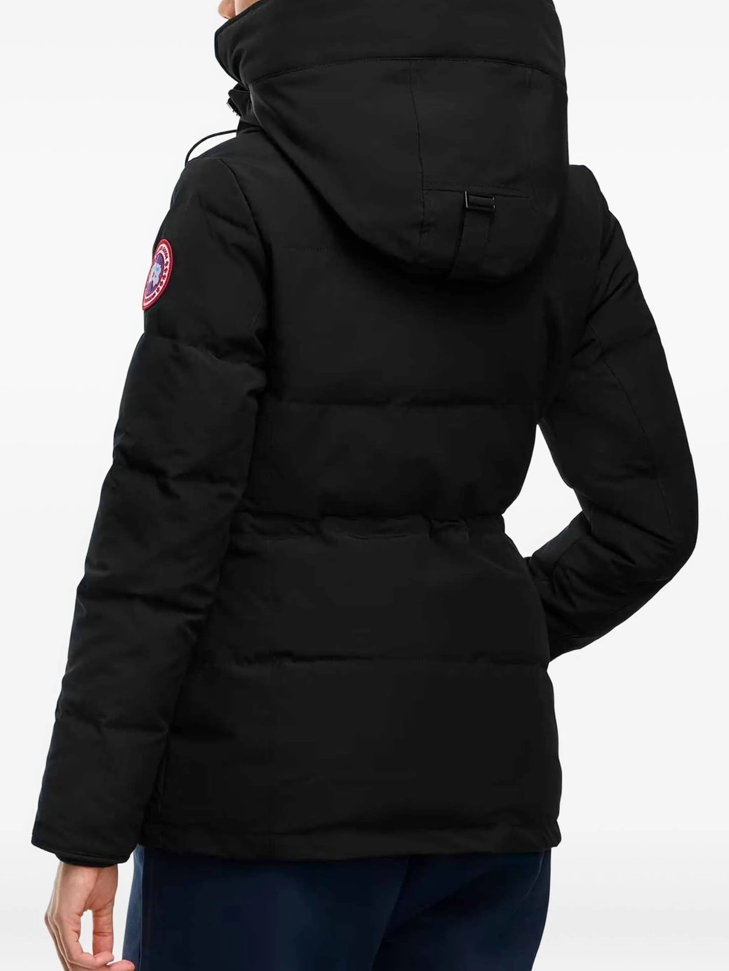 high-collar hooded puffer jacket