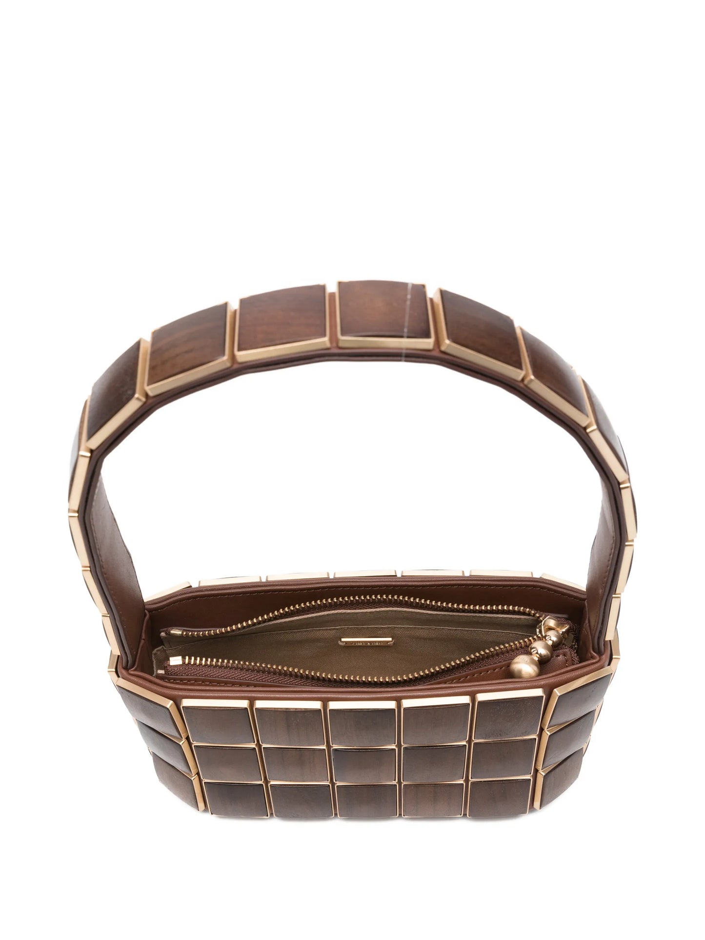 Romy panelled-wood shoulder bag