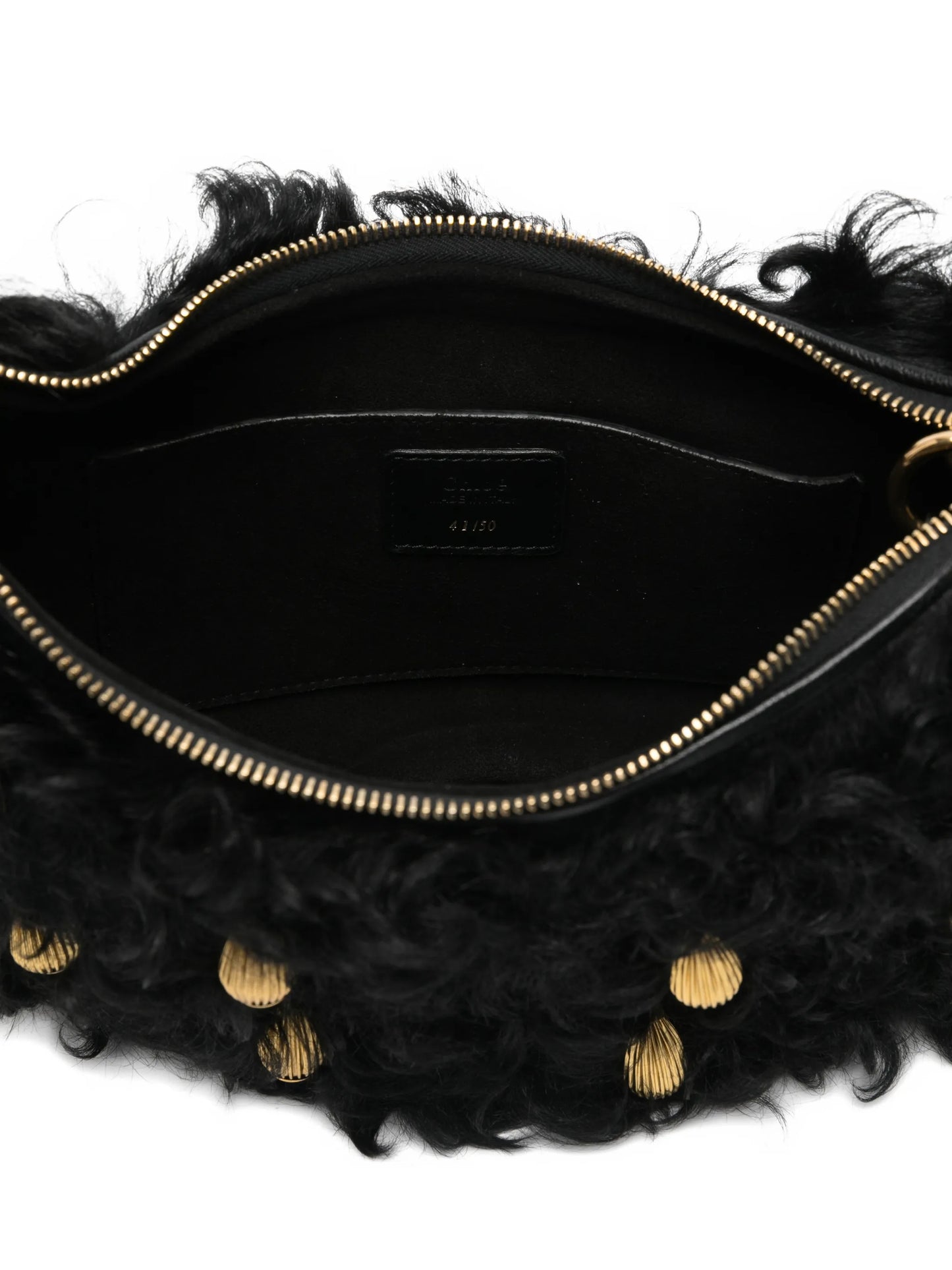 Chain Horse shearling shoulder bag