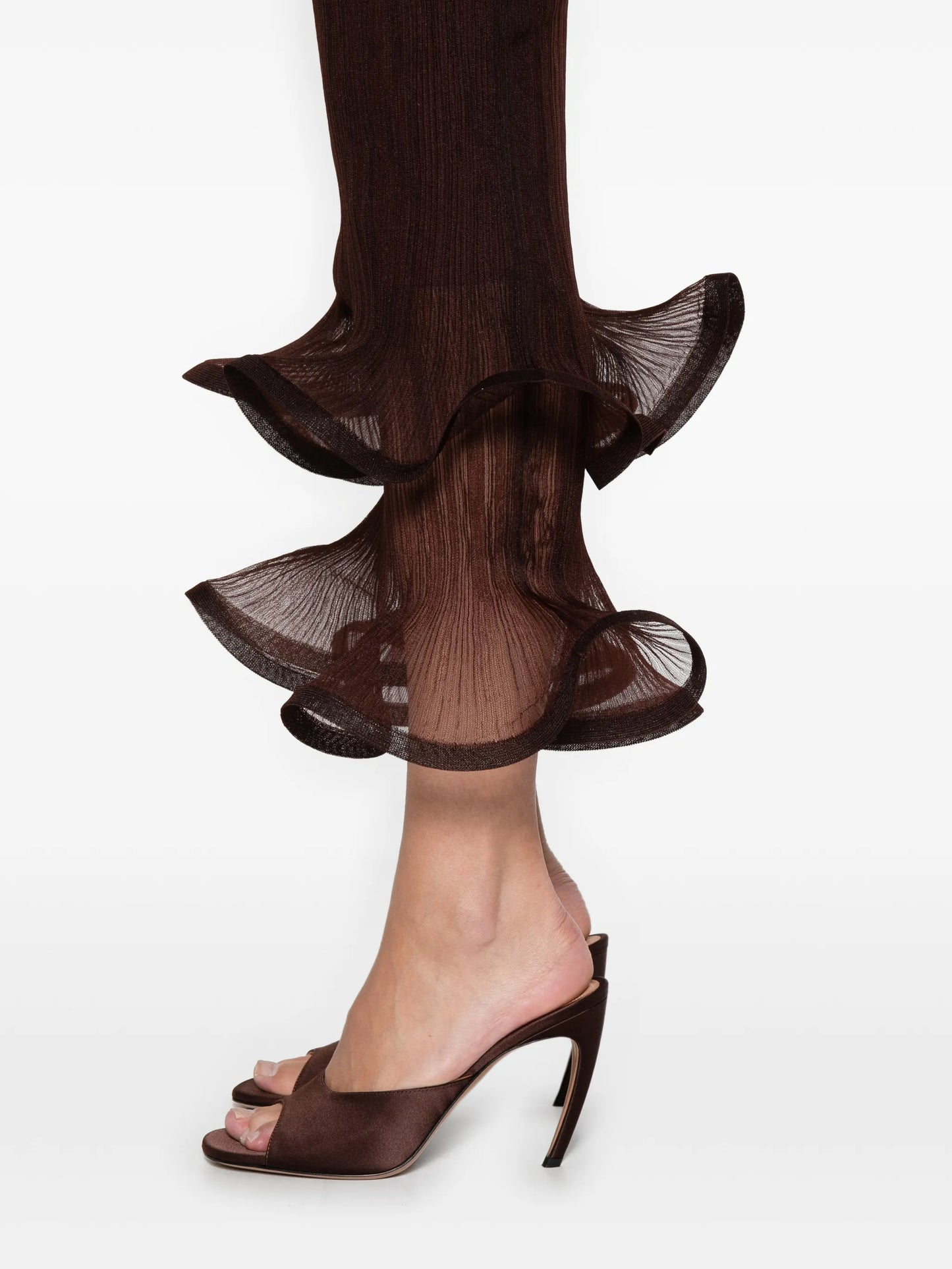 ruffled selena midi dress