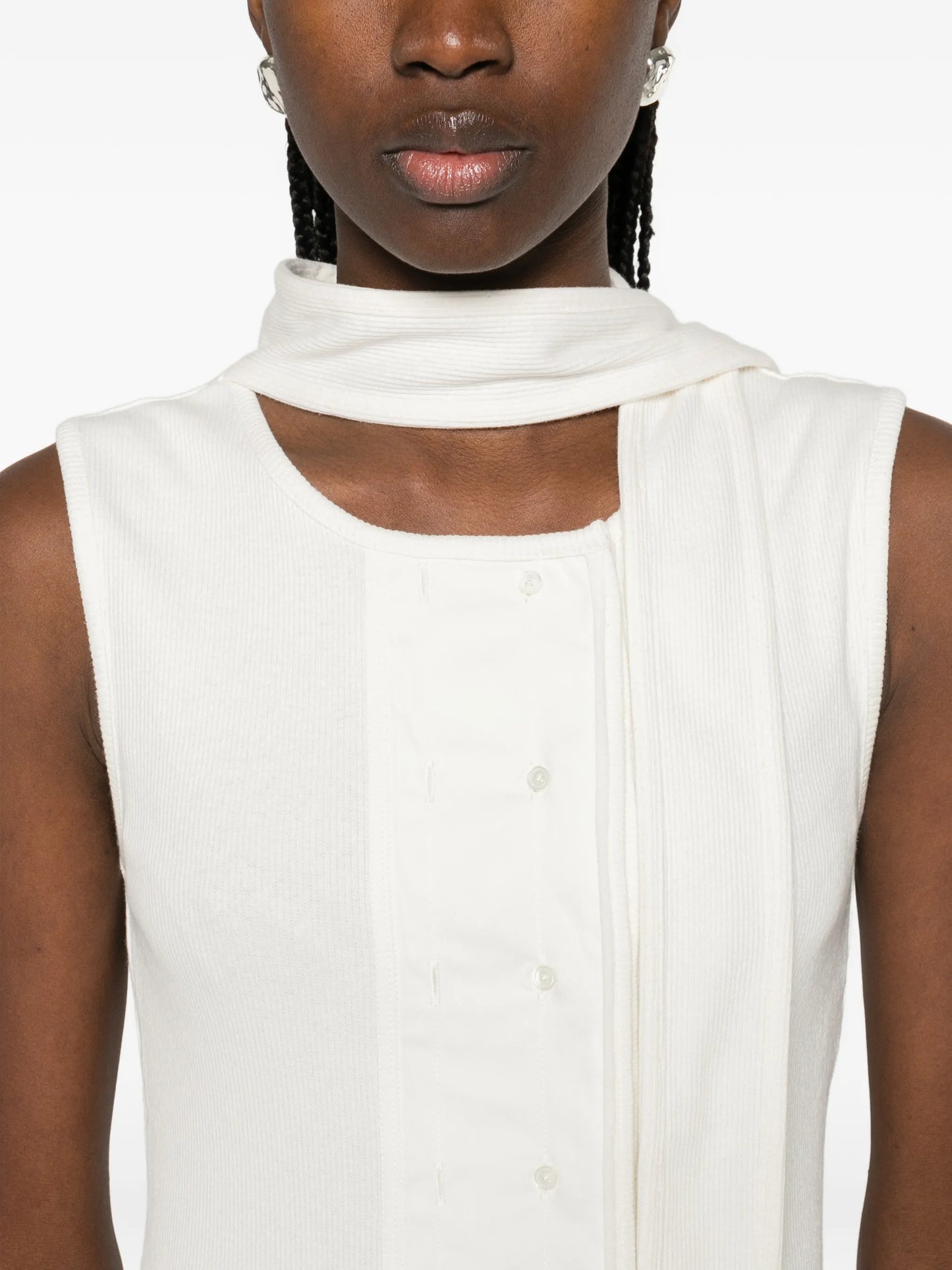 tie-neck sleeveless top