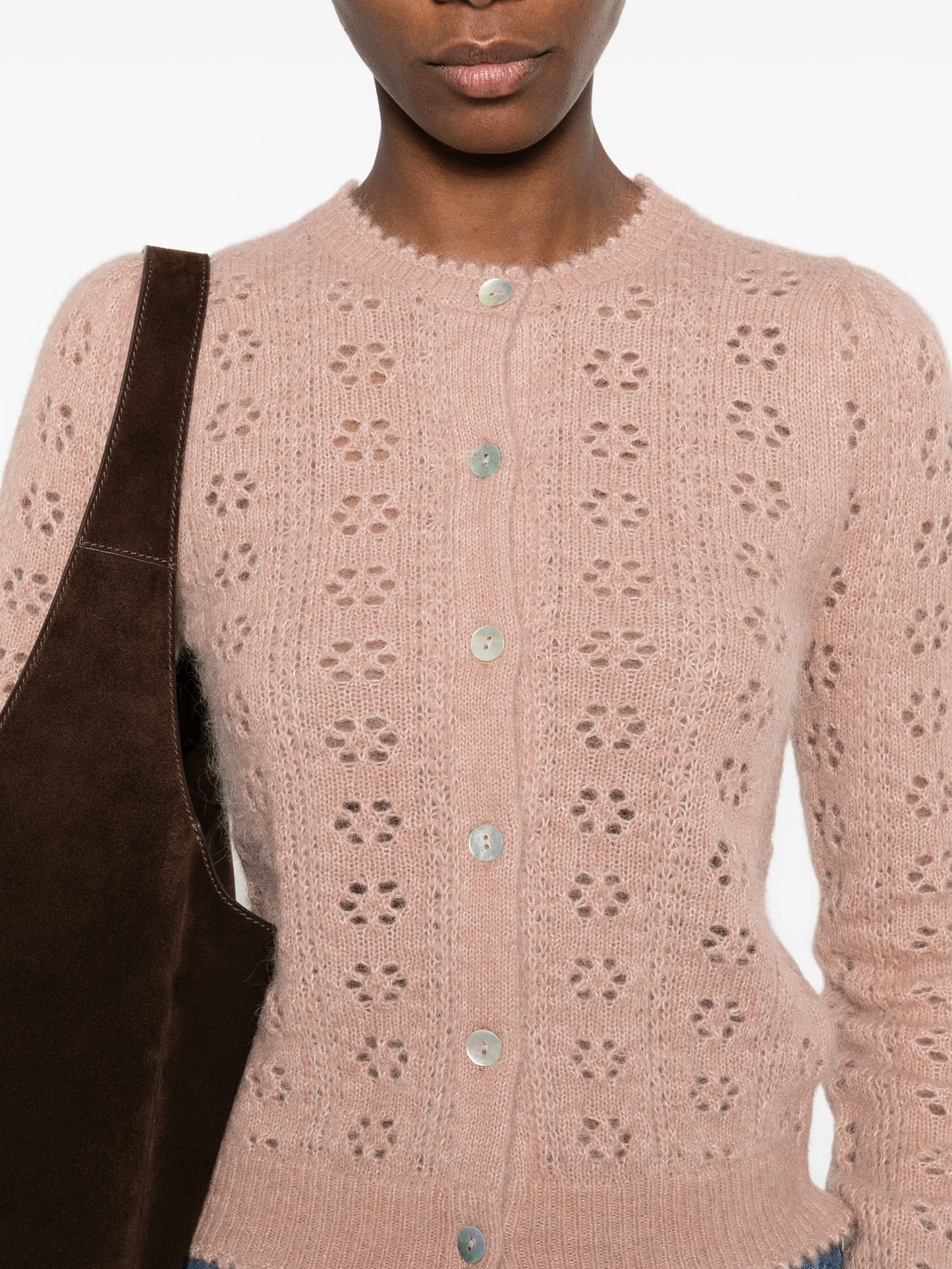 Emory open-work knitted cardigan