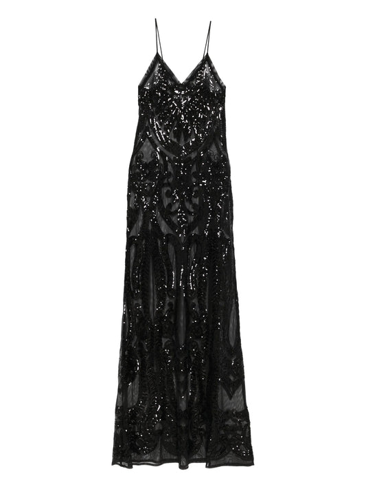 sequin-embellished gown