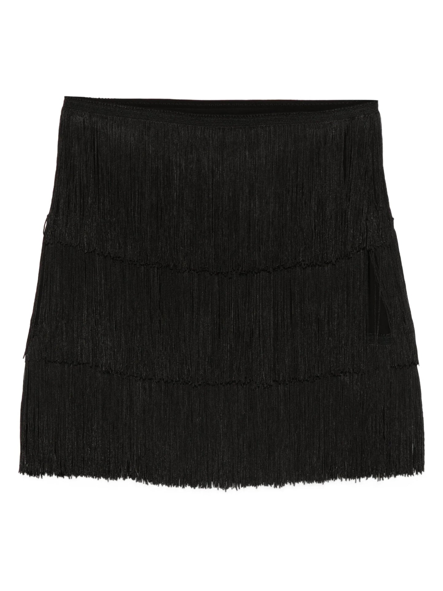 fringed mini skirt