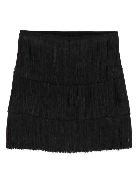 fringed mini skirt