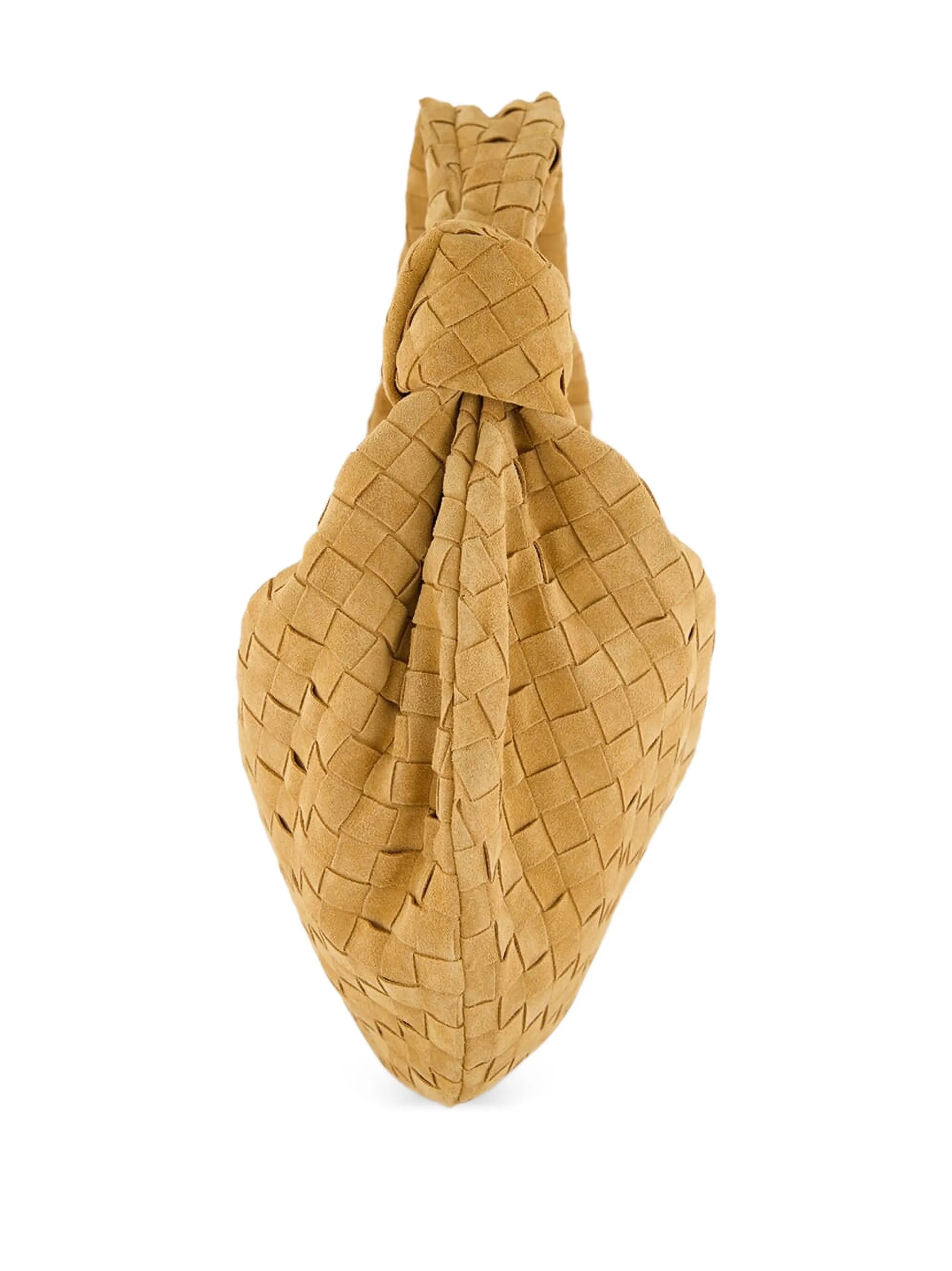 Intrecciato knot handle shoulder bag