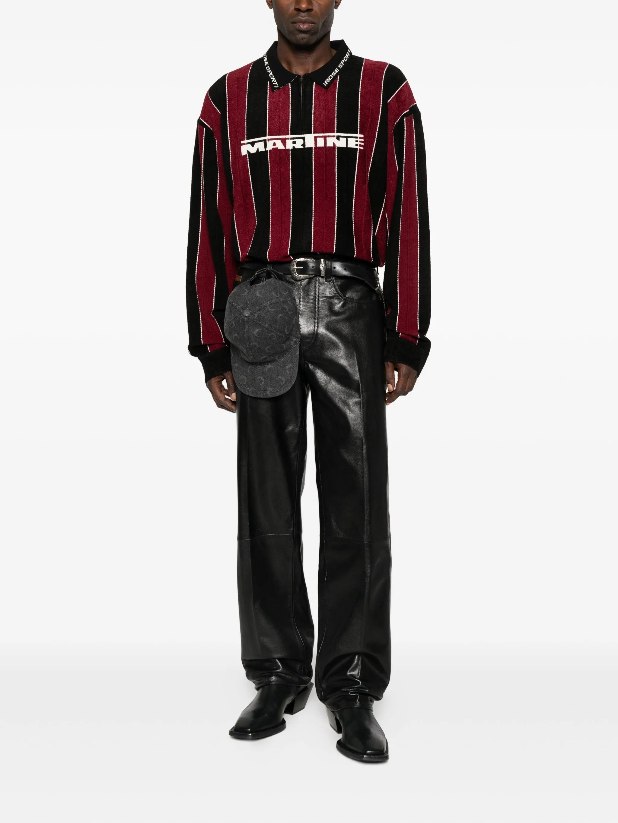 striped polo shirt