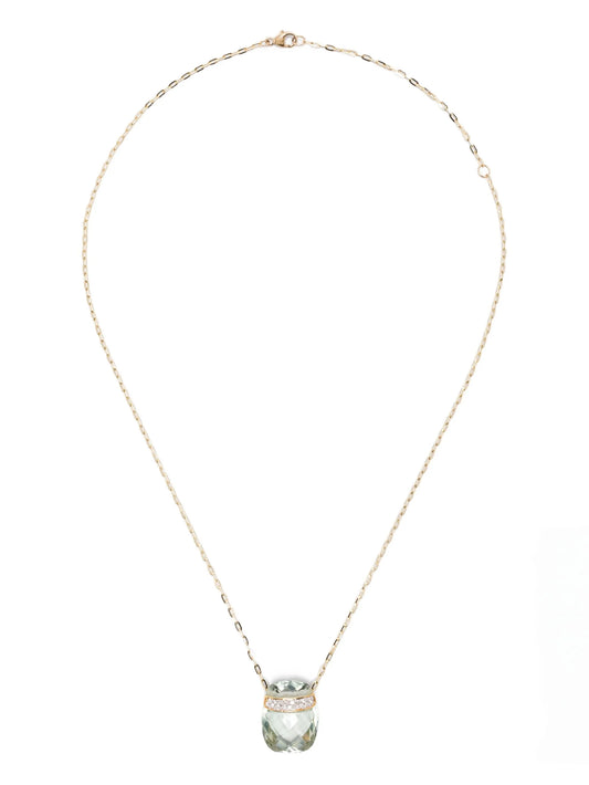 14K yellow gold diamond necklace