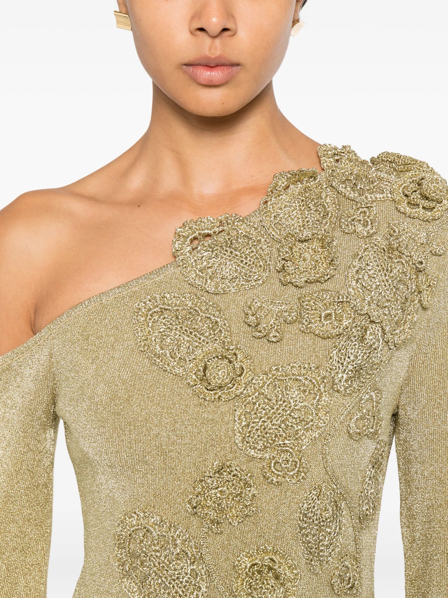 Kaela floral-appliqué mini dress