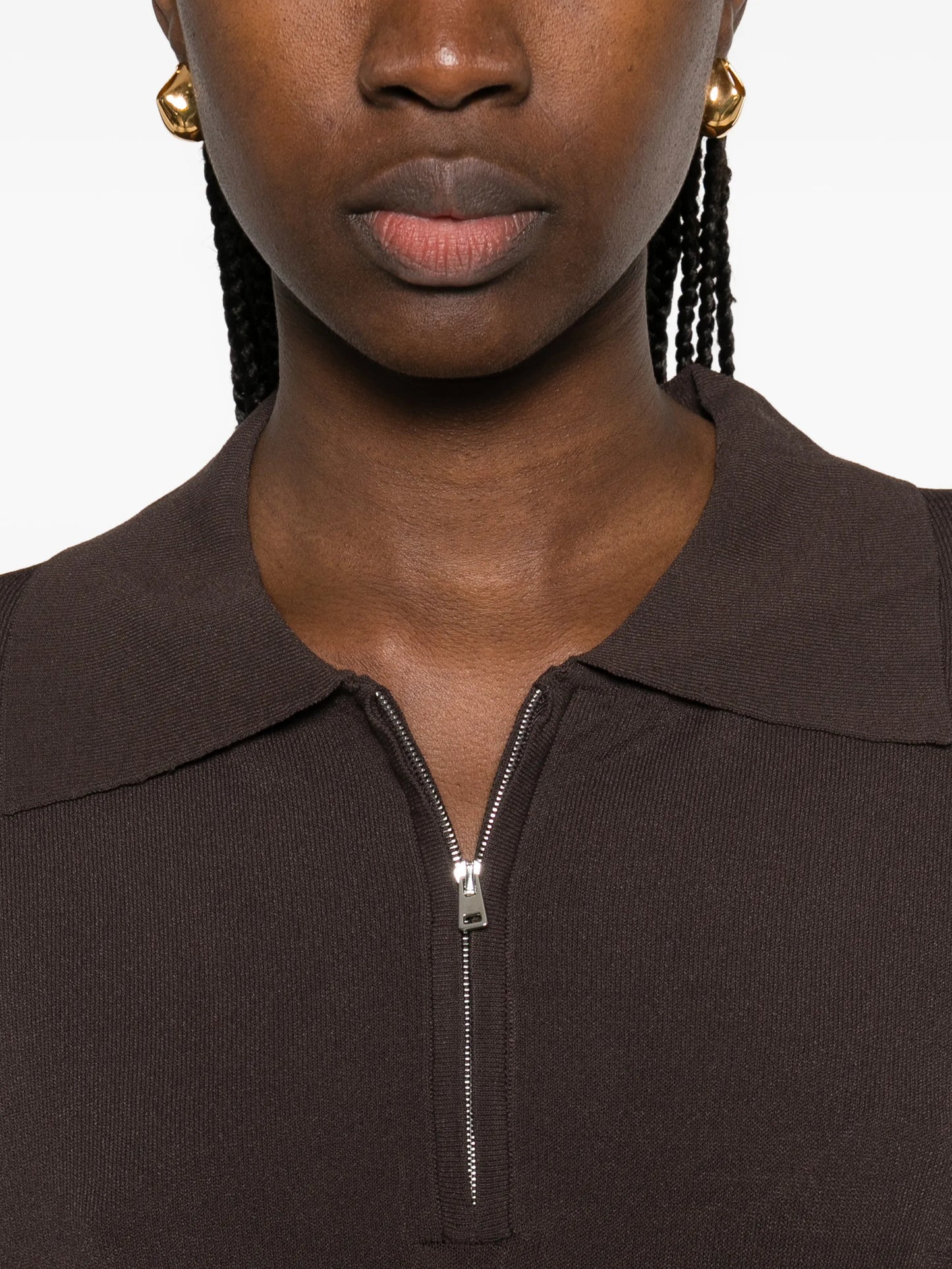 Sabine quarter-zip maxi dress