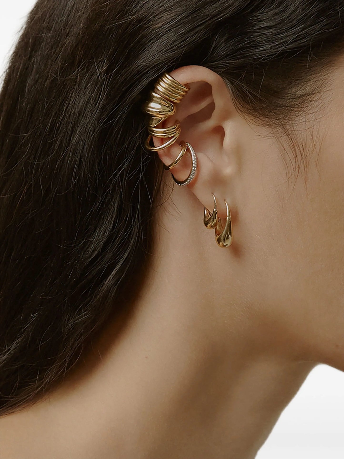 14CT gold vermeil stratis ear cuff