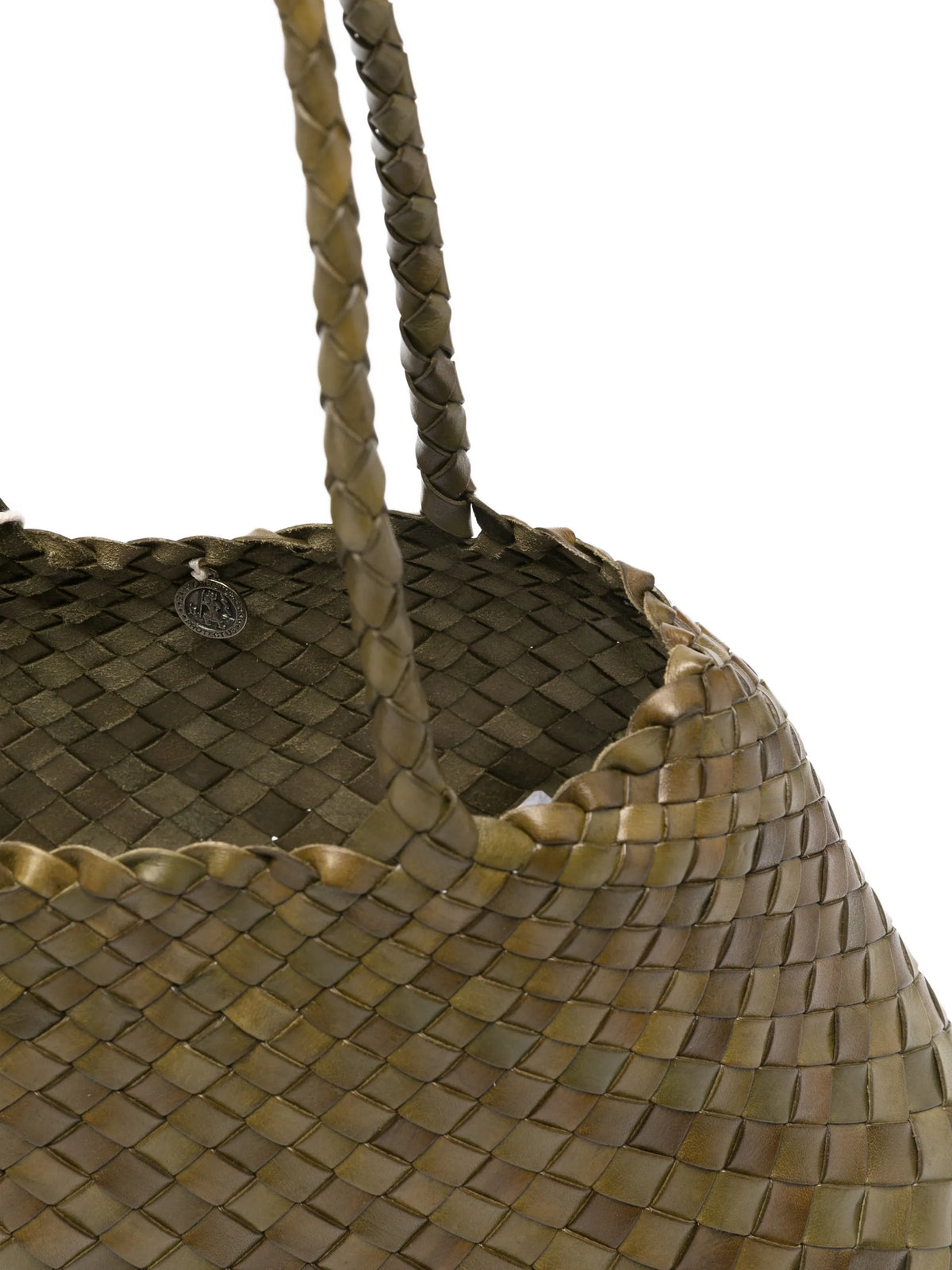 big Santa Croce woven leather tote bag