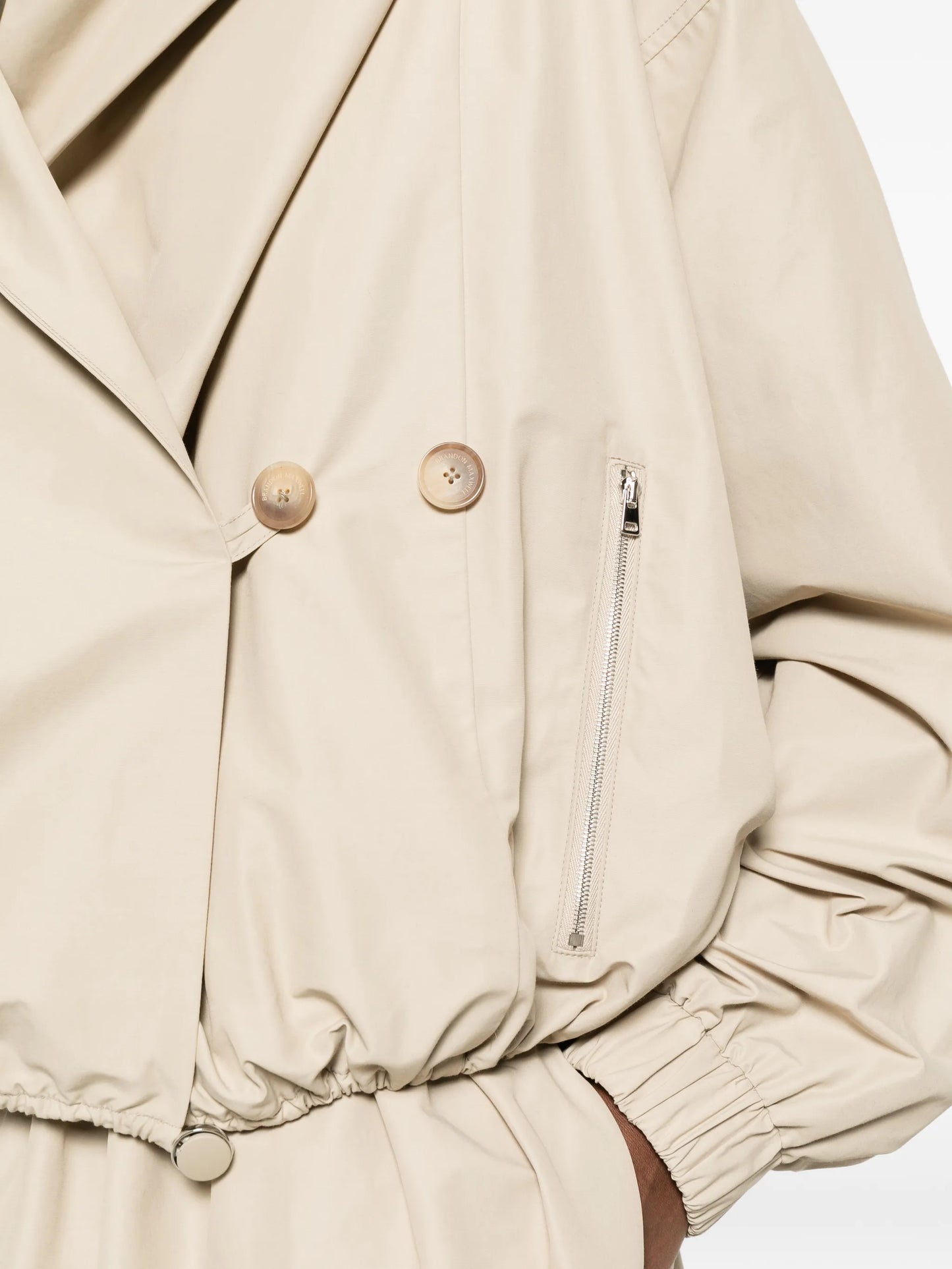 draped hood leisure jacket