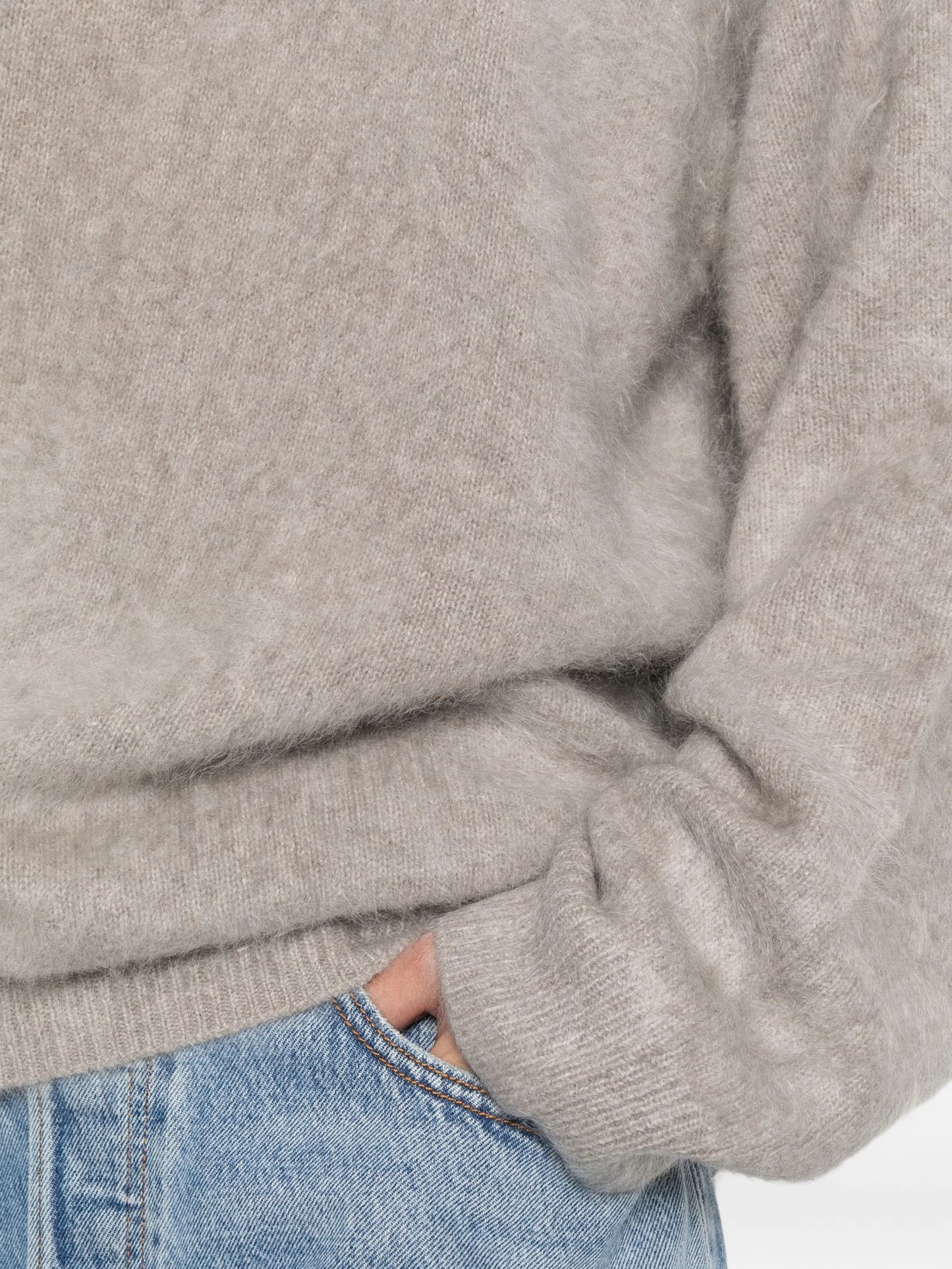 brushed v-neck sweater