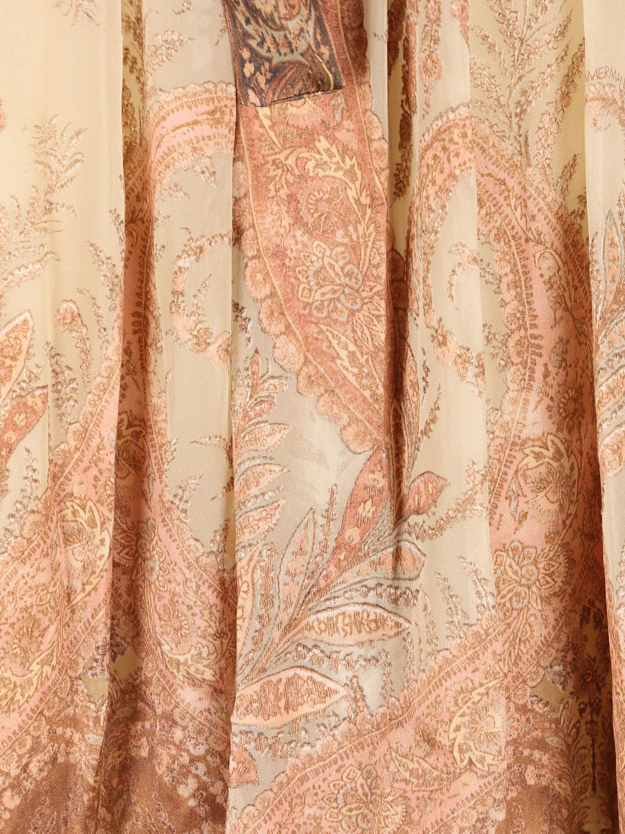 Hypnotic paisley-print tied-neck dress