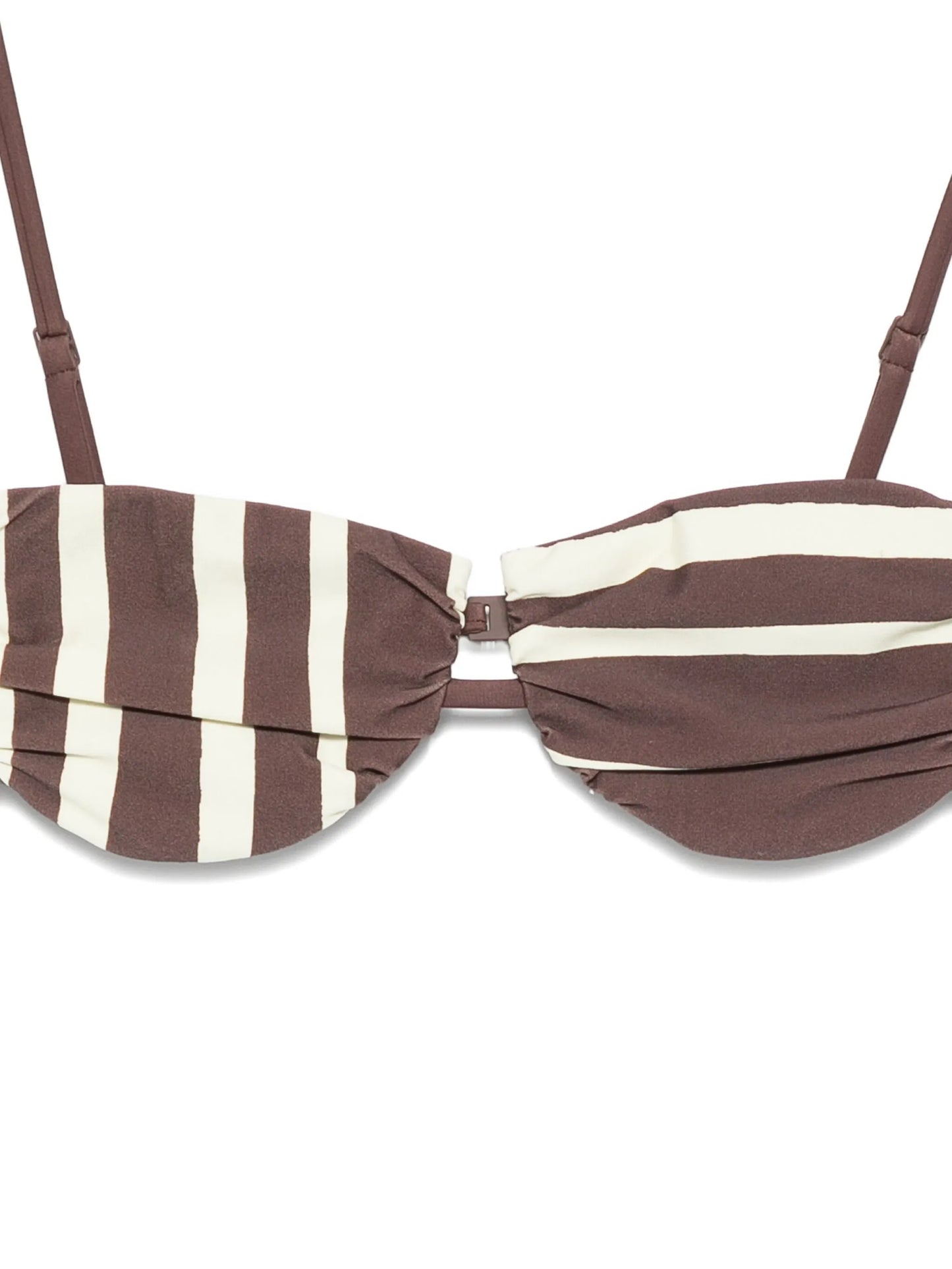 Linocut striped bikini top