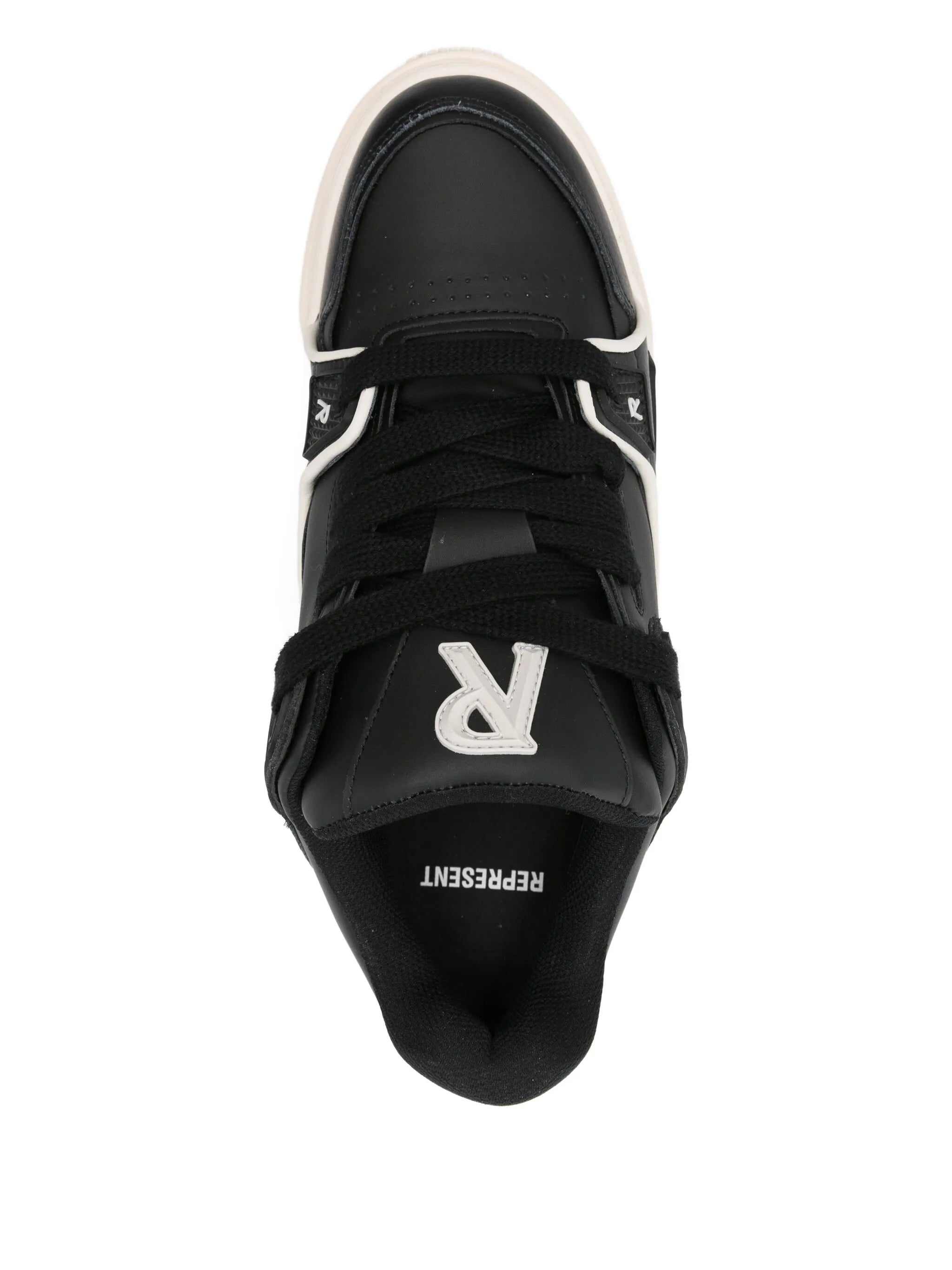 leather panelled low-tops sneakers