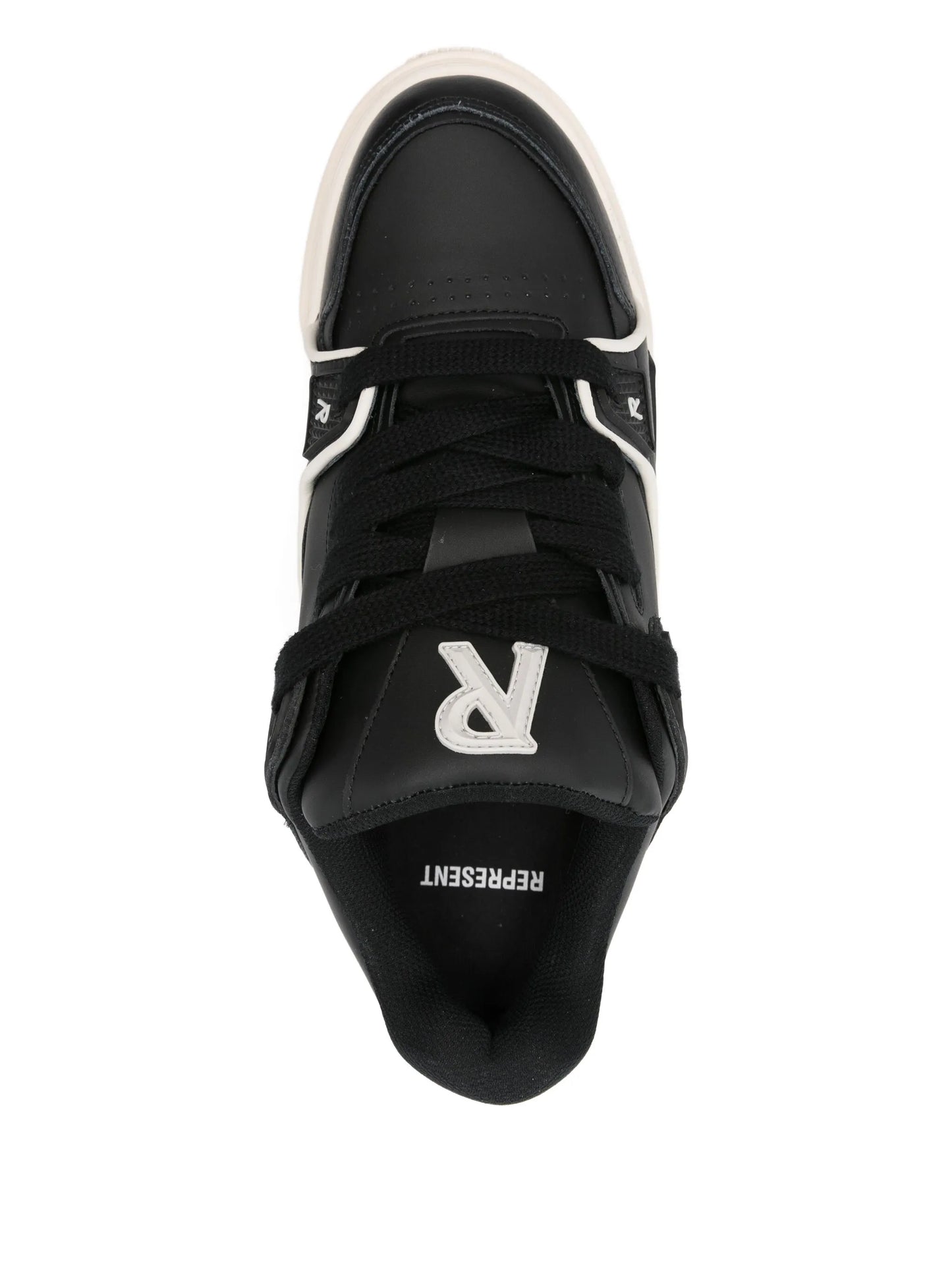 leather panelled low-tops sneakers