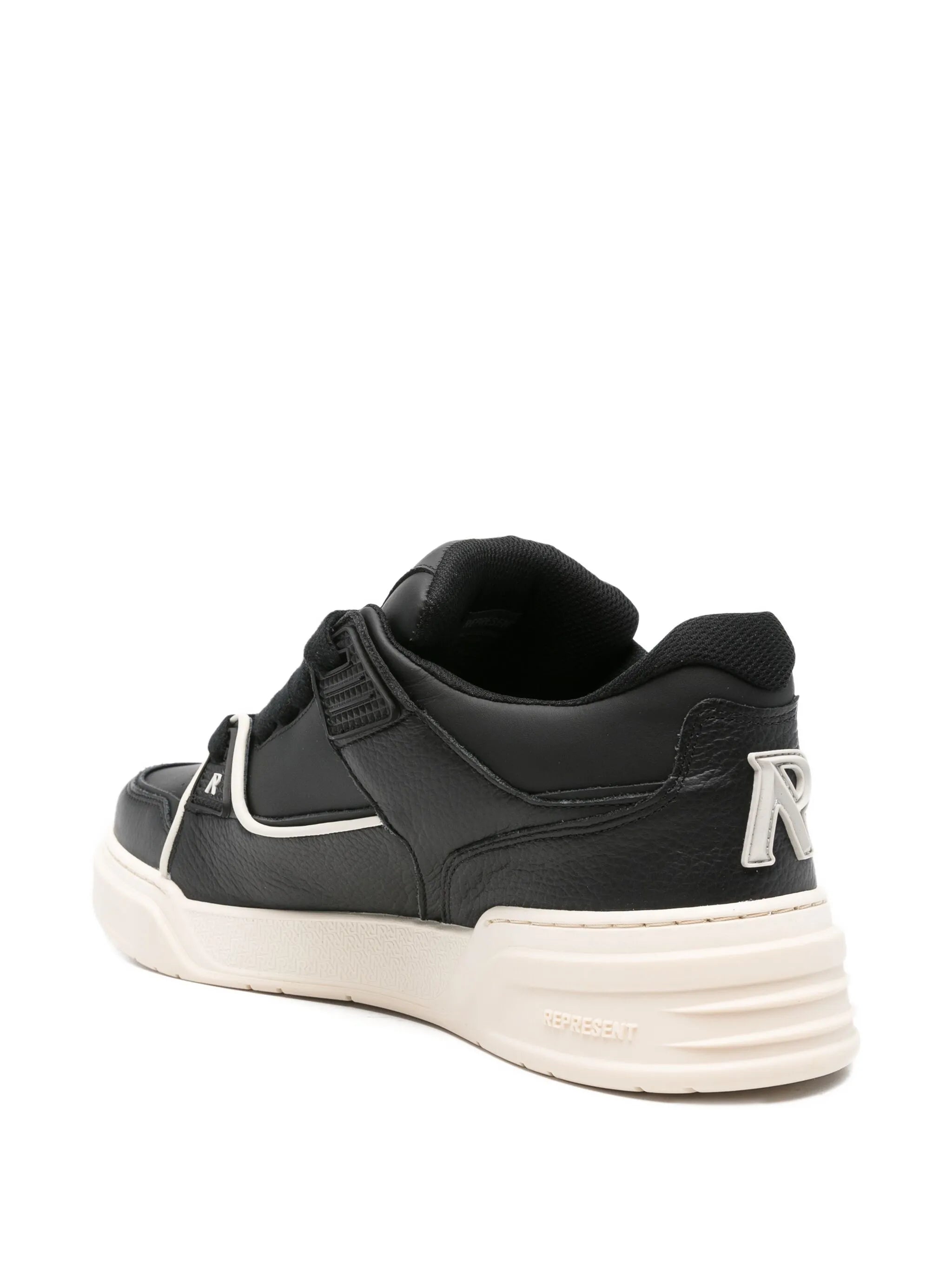 leather panelled low-tops sneakers
