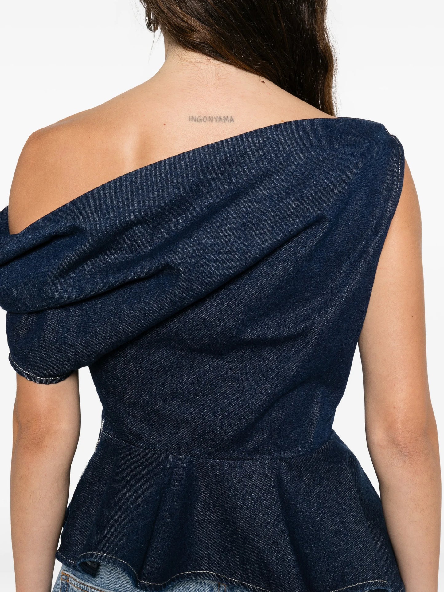 asymmetric ruffled top