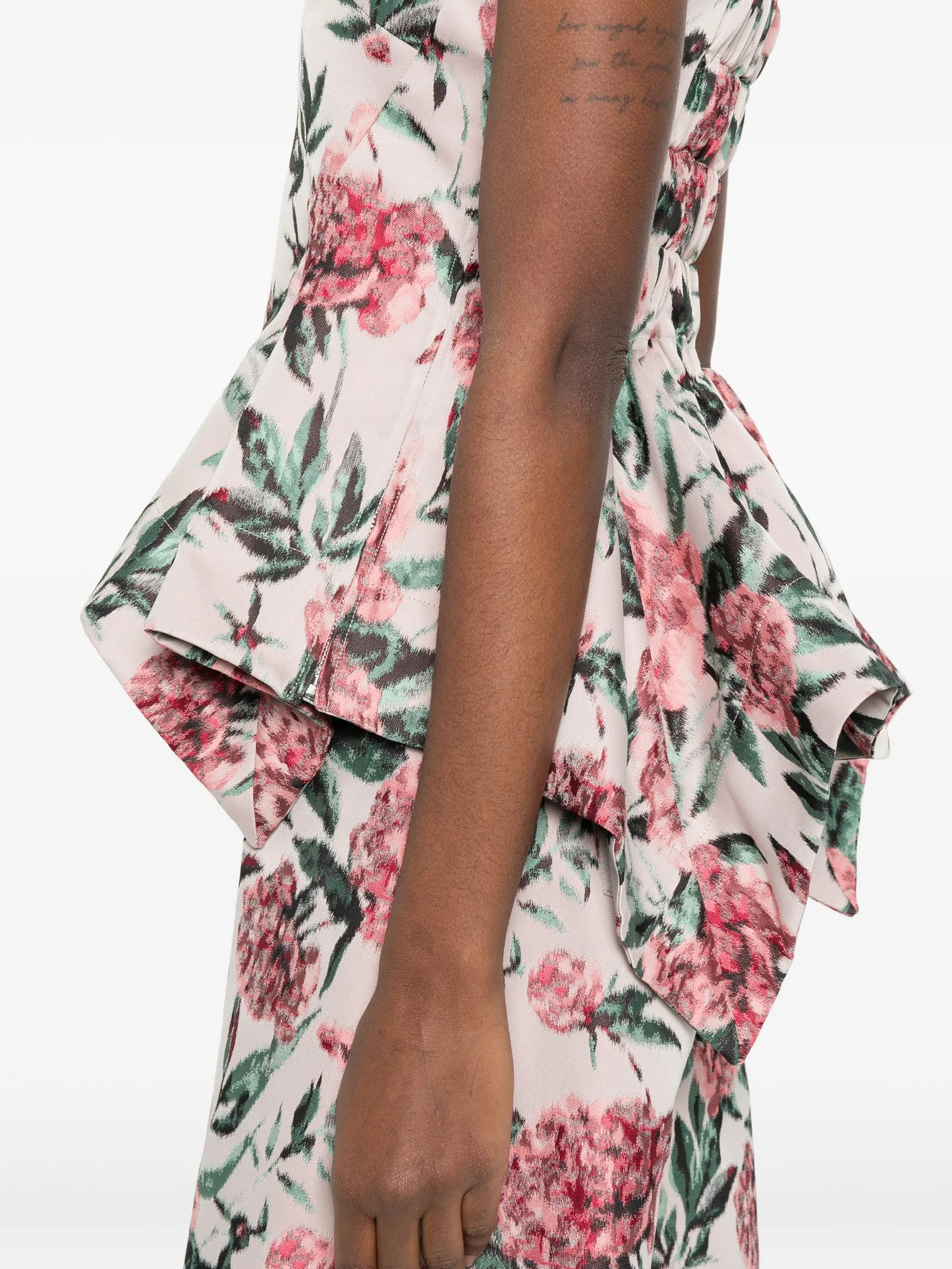 peplum brocade corset top