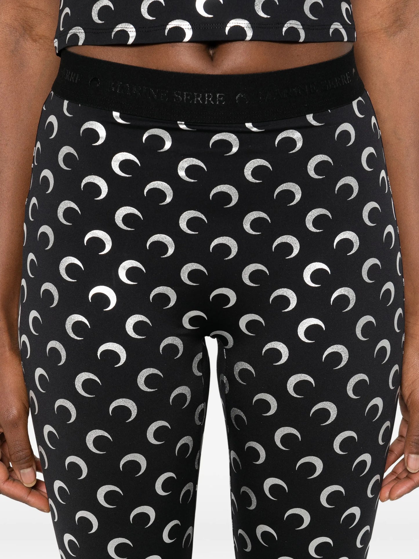 moon foil printed jersey legging