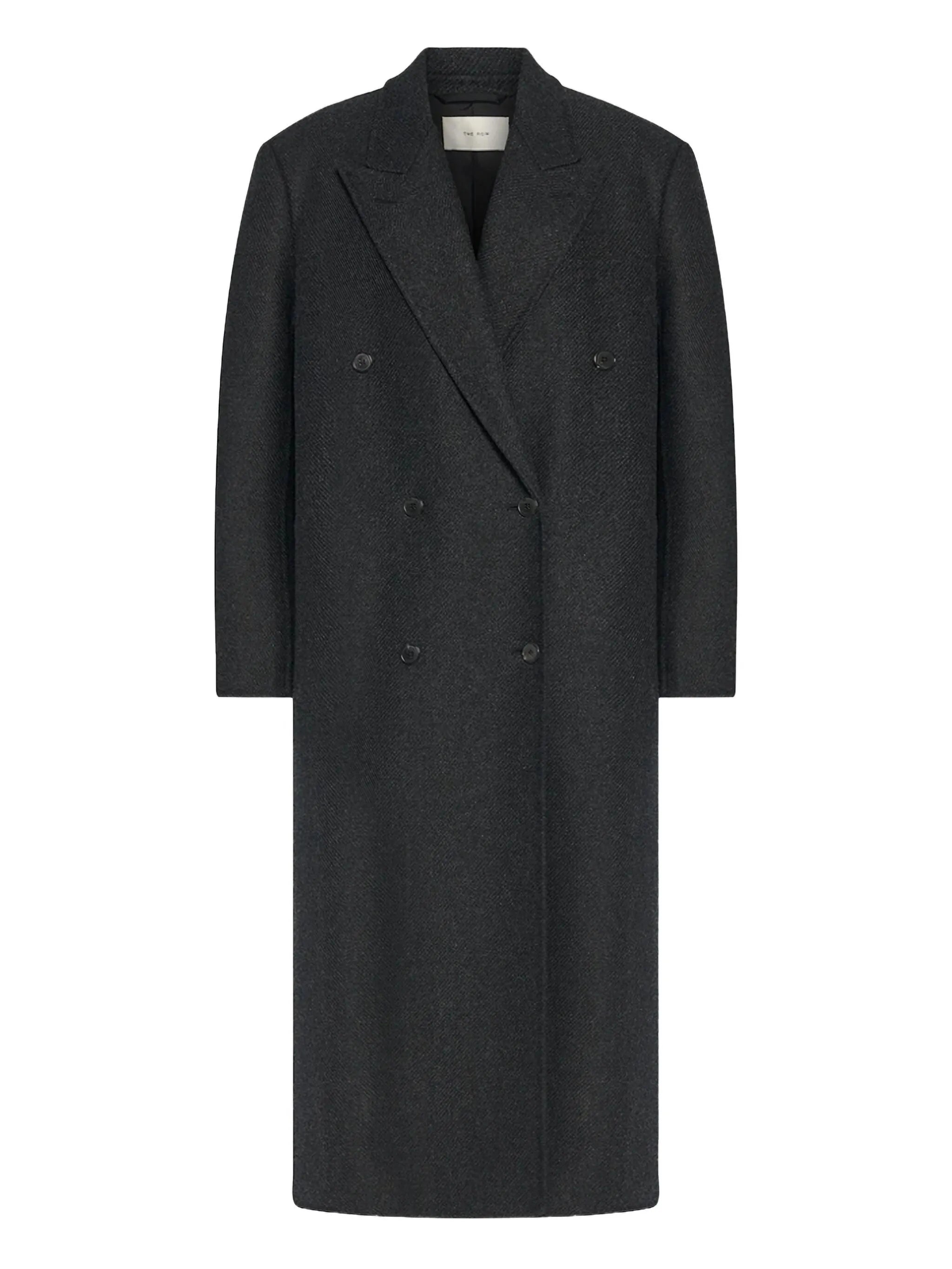 double-breasted felted coat