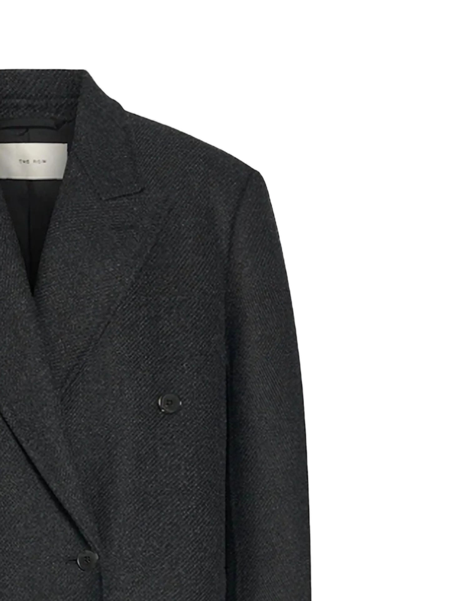 double-breasted felted coat