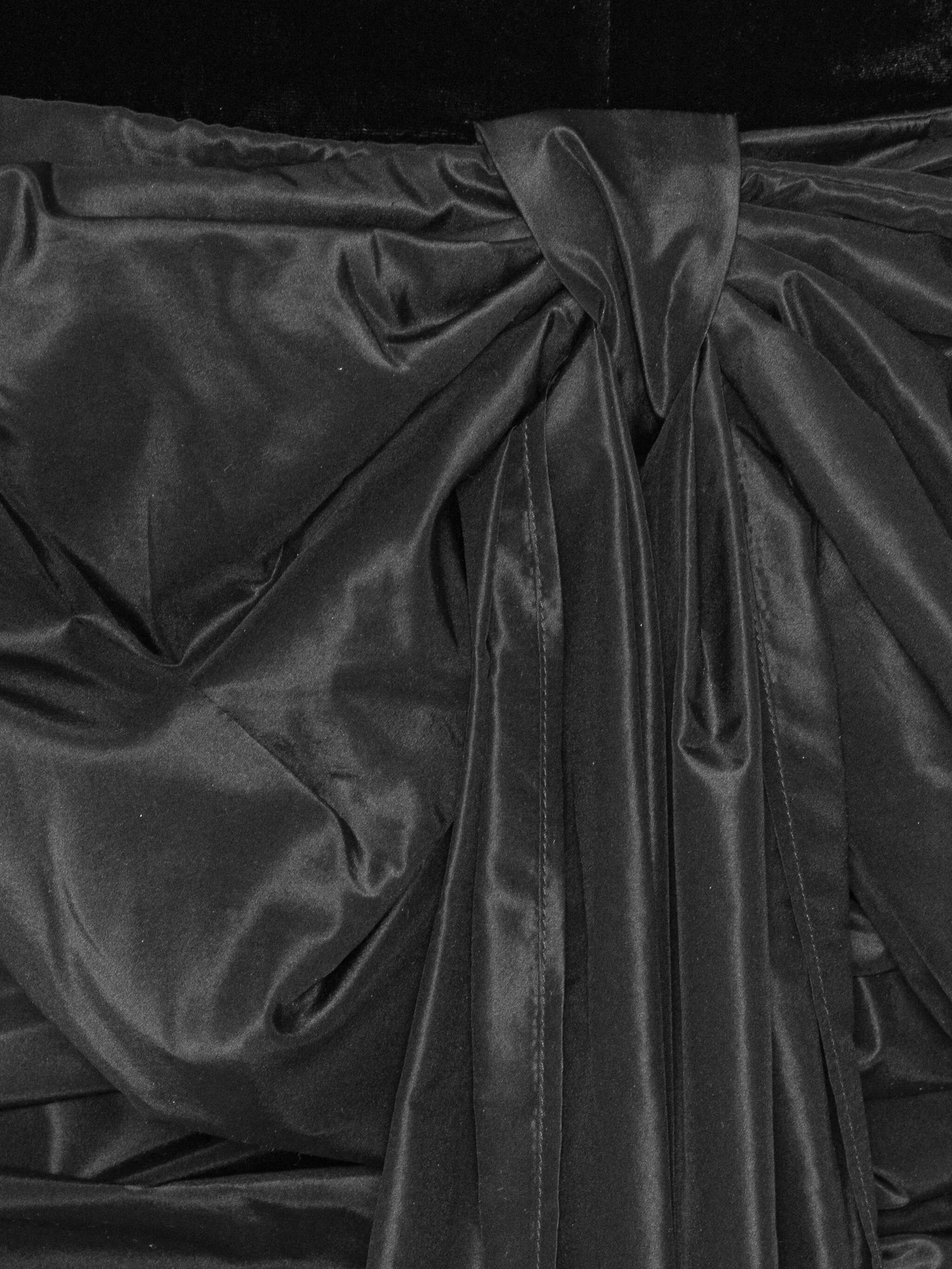 velvet-bow mini dress