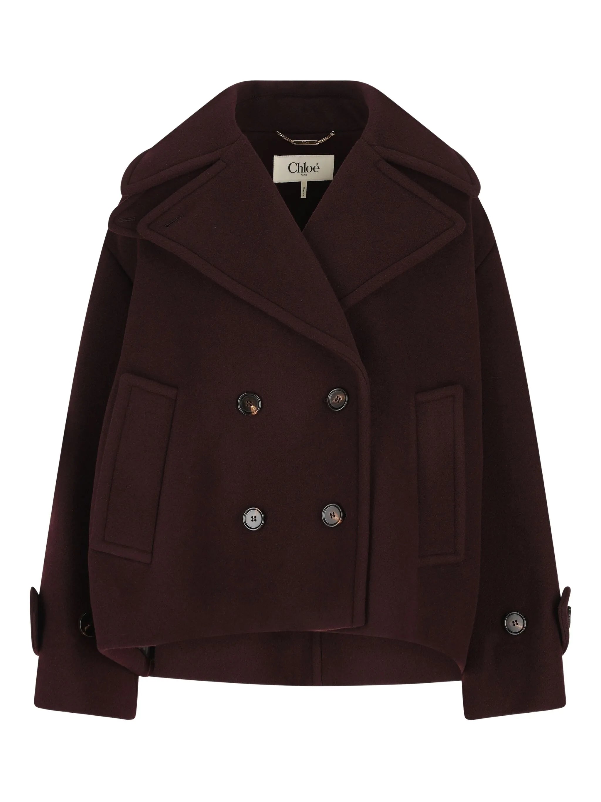 double-breasted long-sleeve jacket