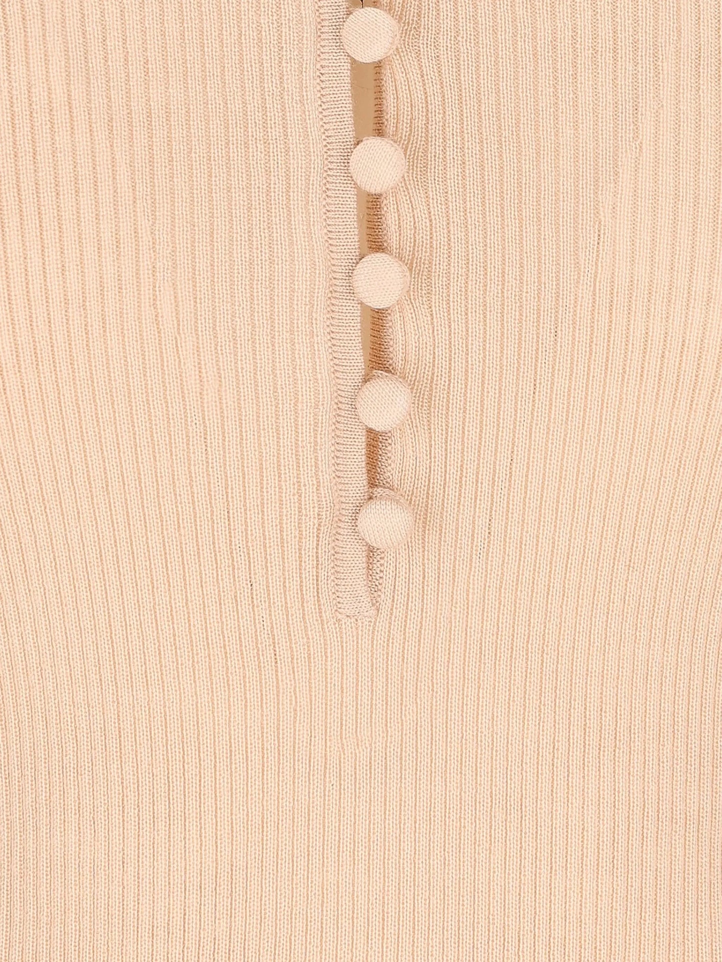 Henley ribbed button-front T-shirt