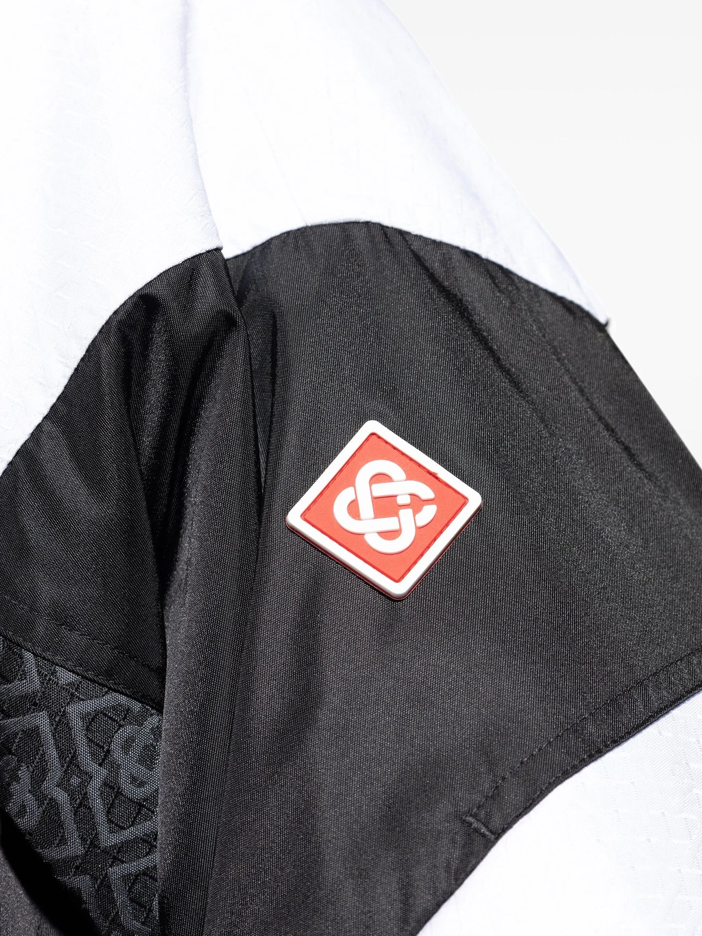 panelled zip-up jacket