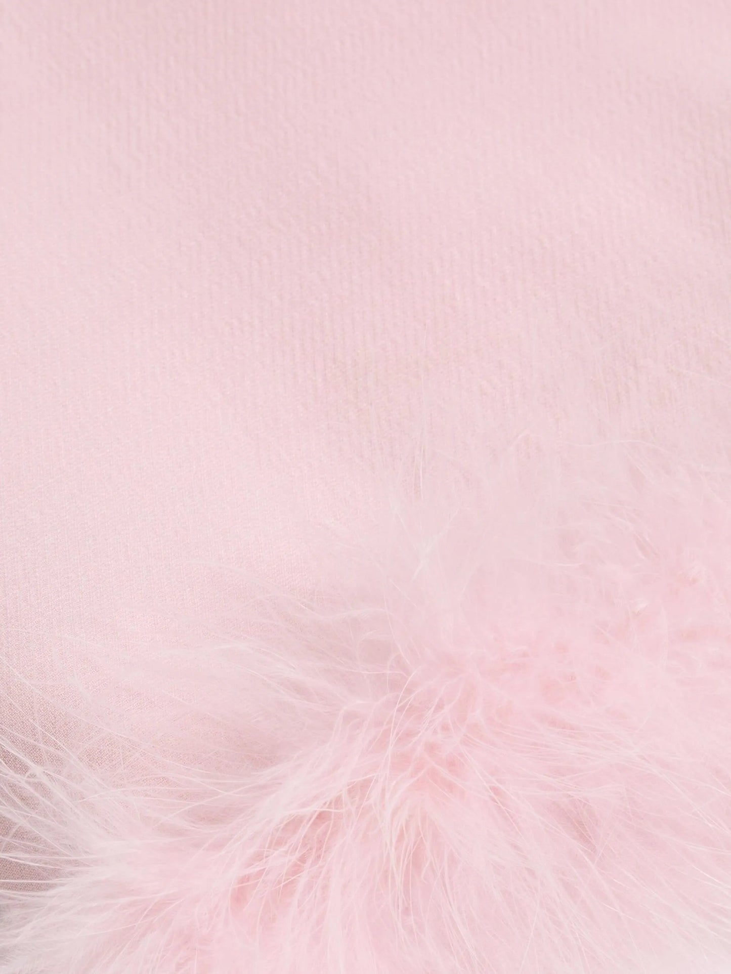 crepe couture feather-trim mini skirt
