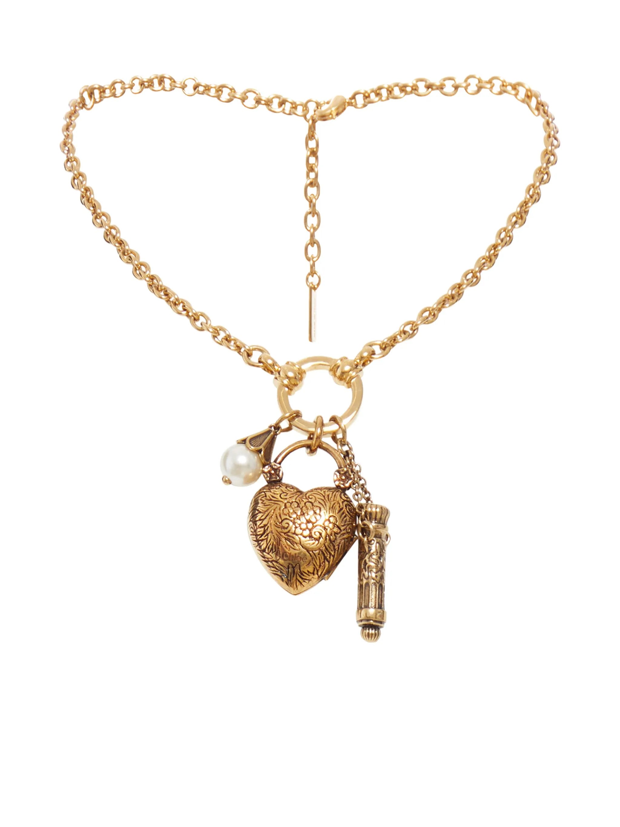 heart-charm chain bracelet