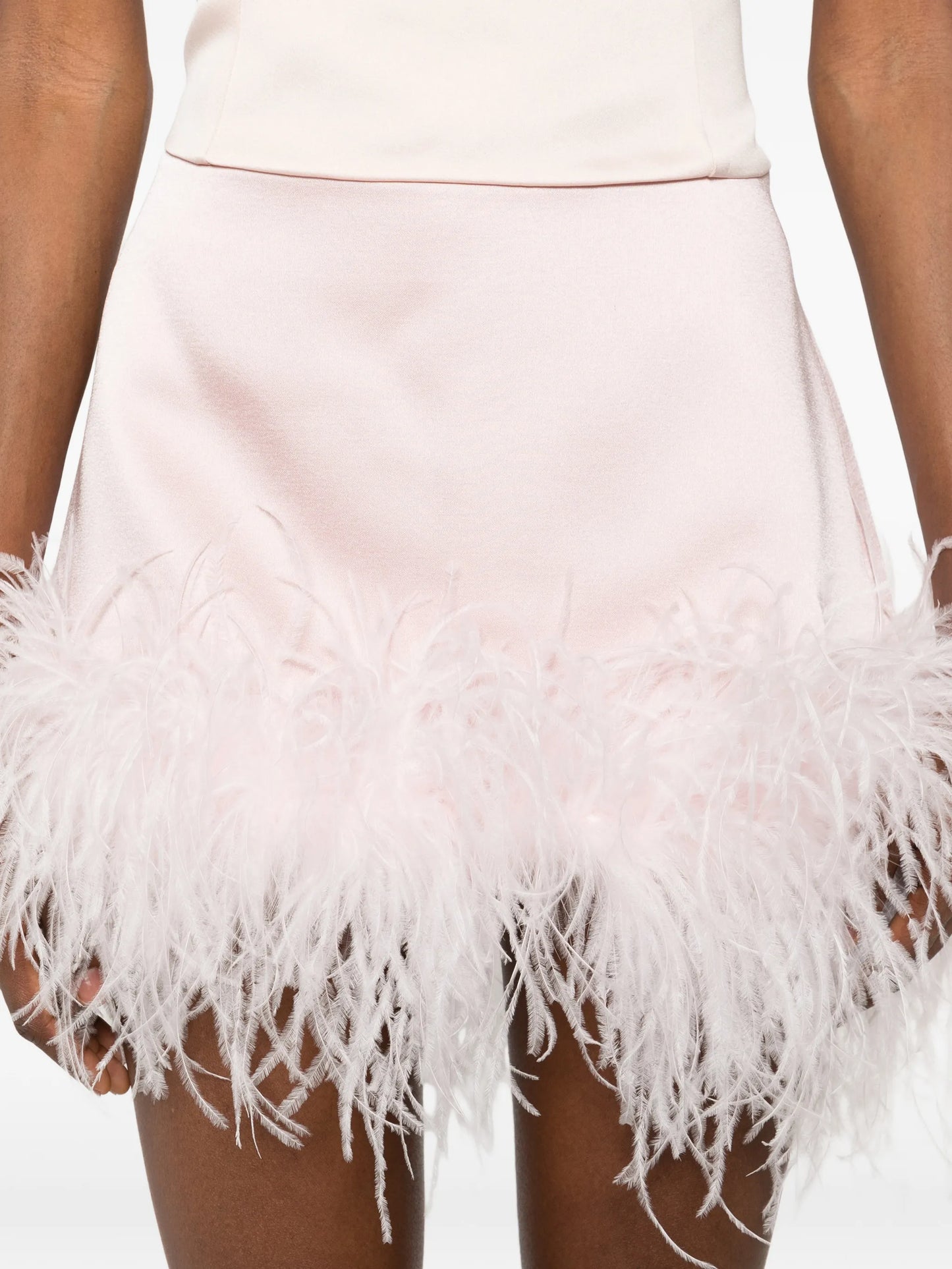 Florriette feather-trim mini skirt