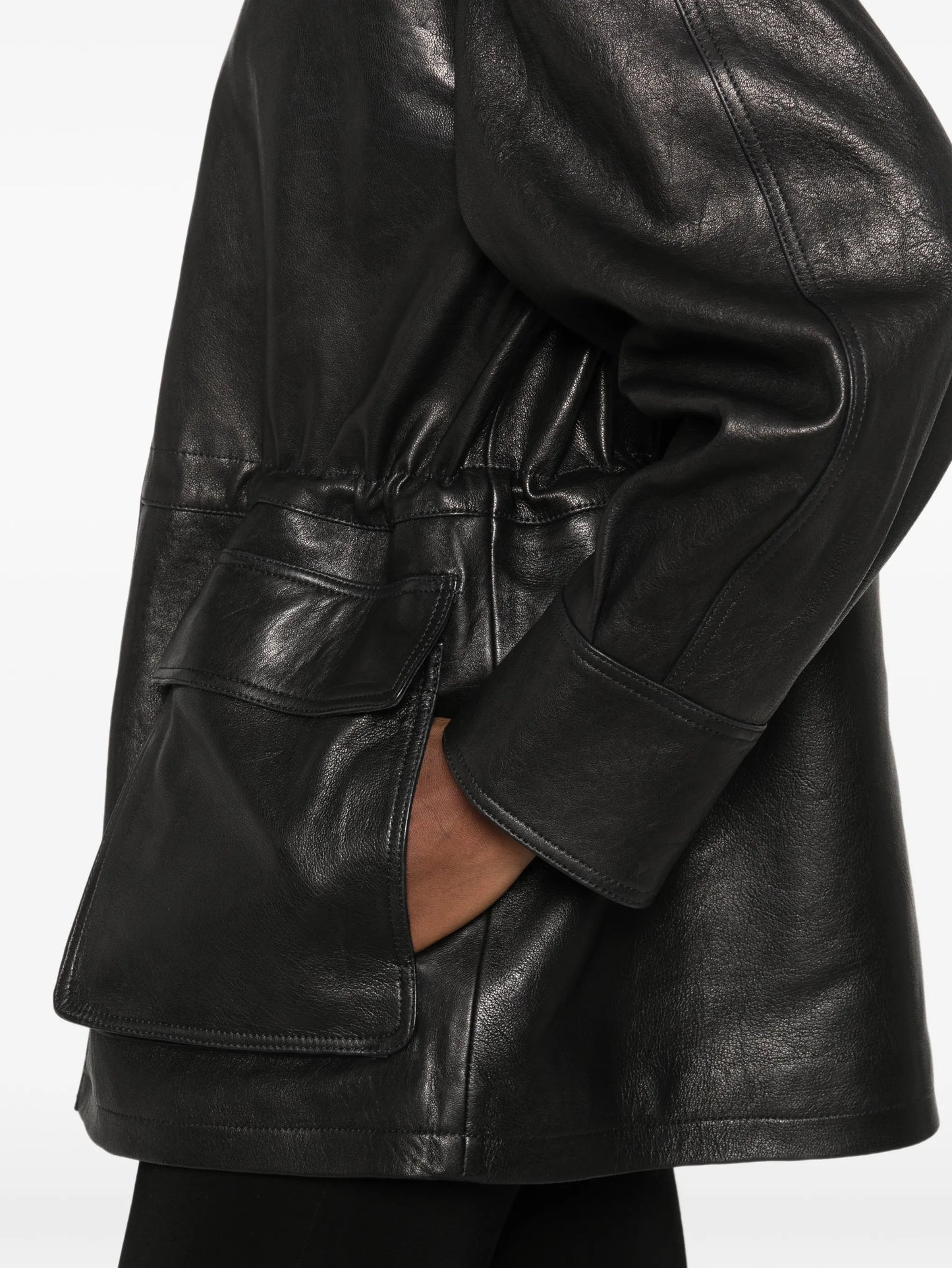 Maeve flap-pockets leather jacket
