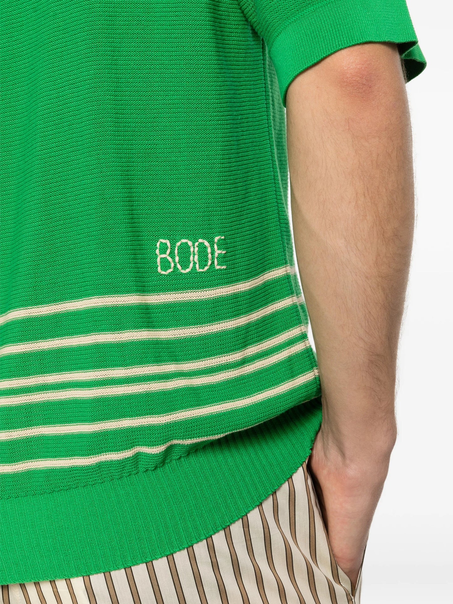 striped boxy polo