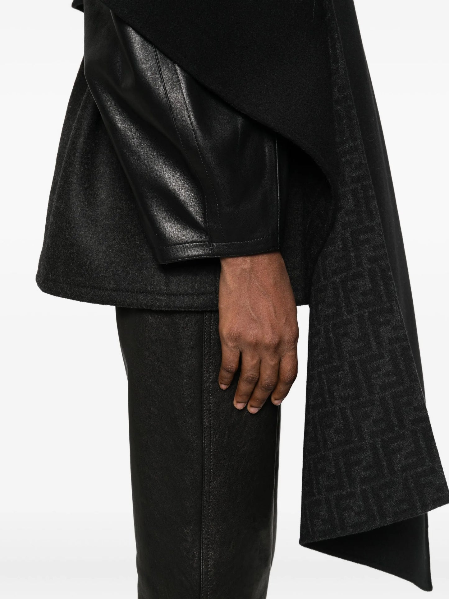 buttoned cape