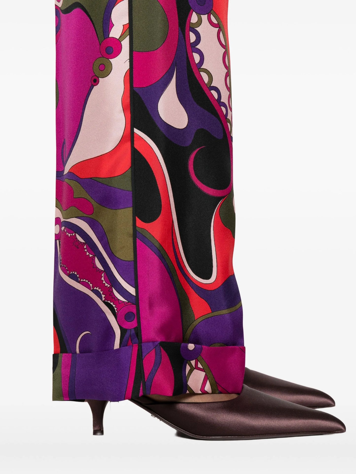 abstract-print trousers