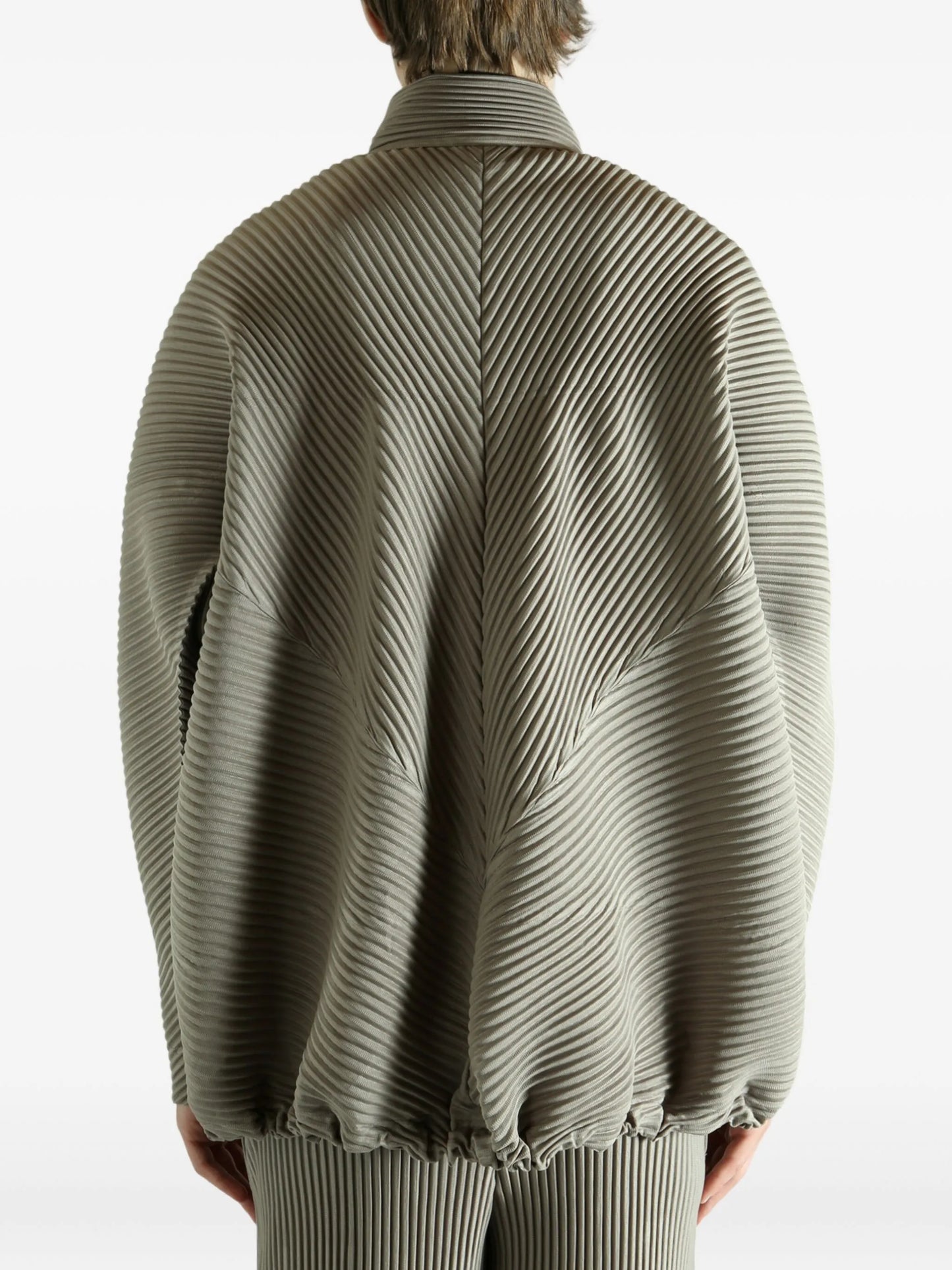 pleated shirt jacket