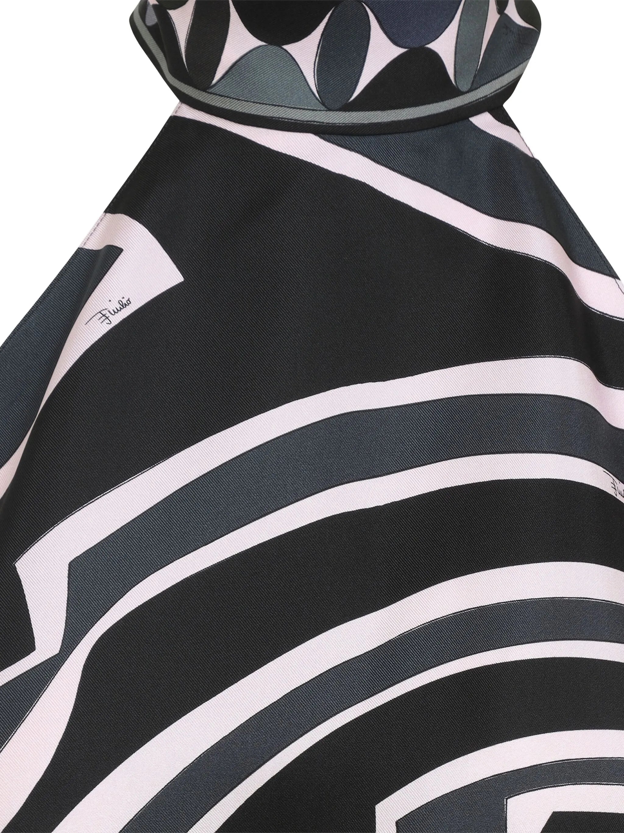 abstract-print halterneck top